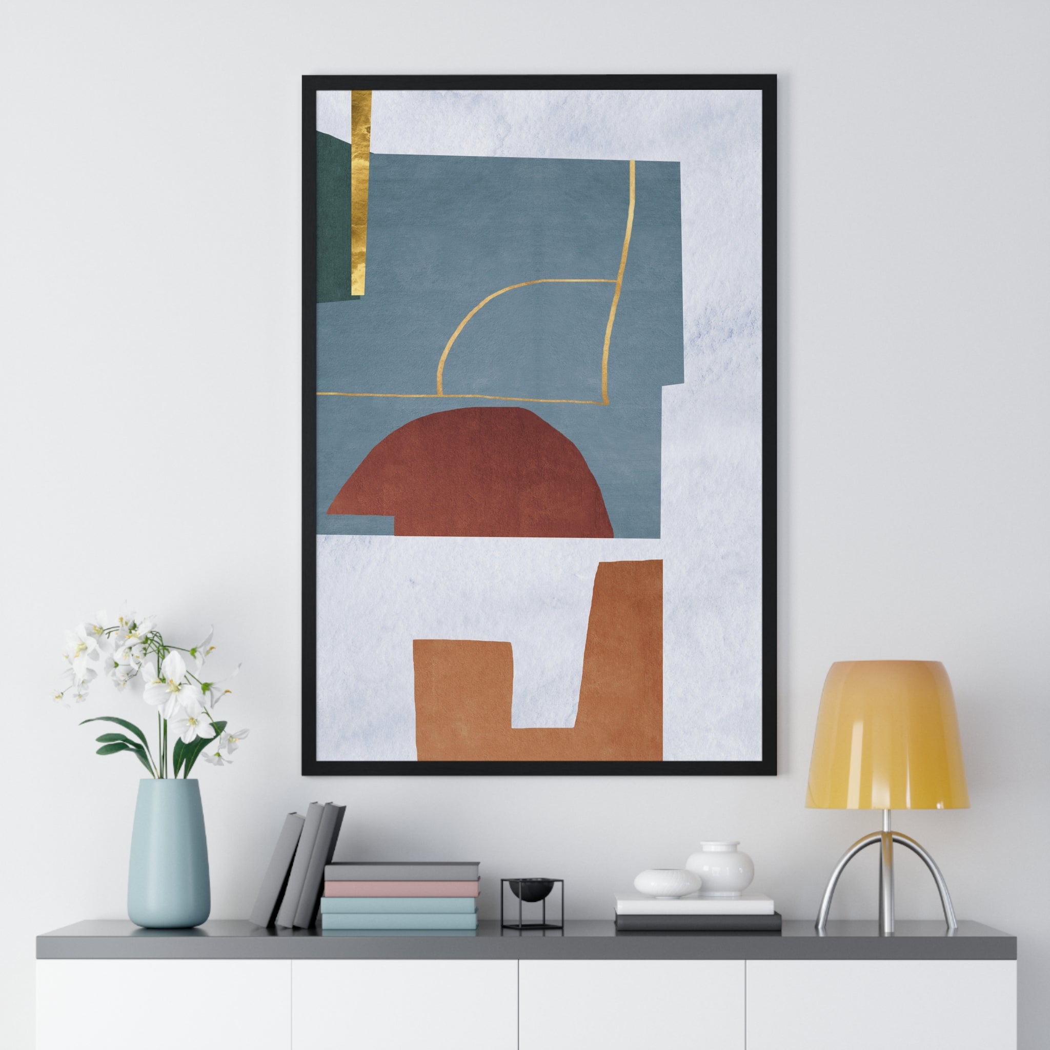 Abstract Carpet Texture Art – Wooden Framed Print