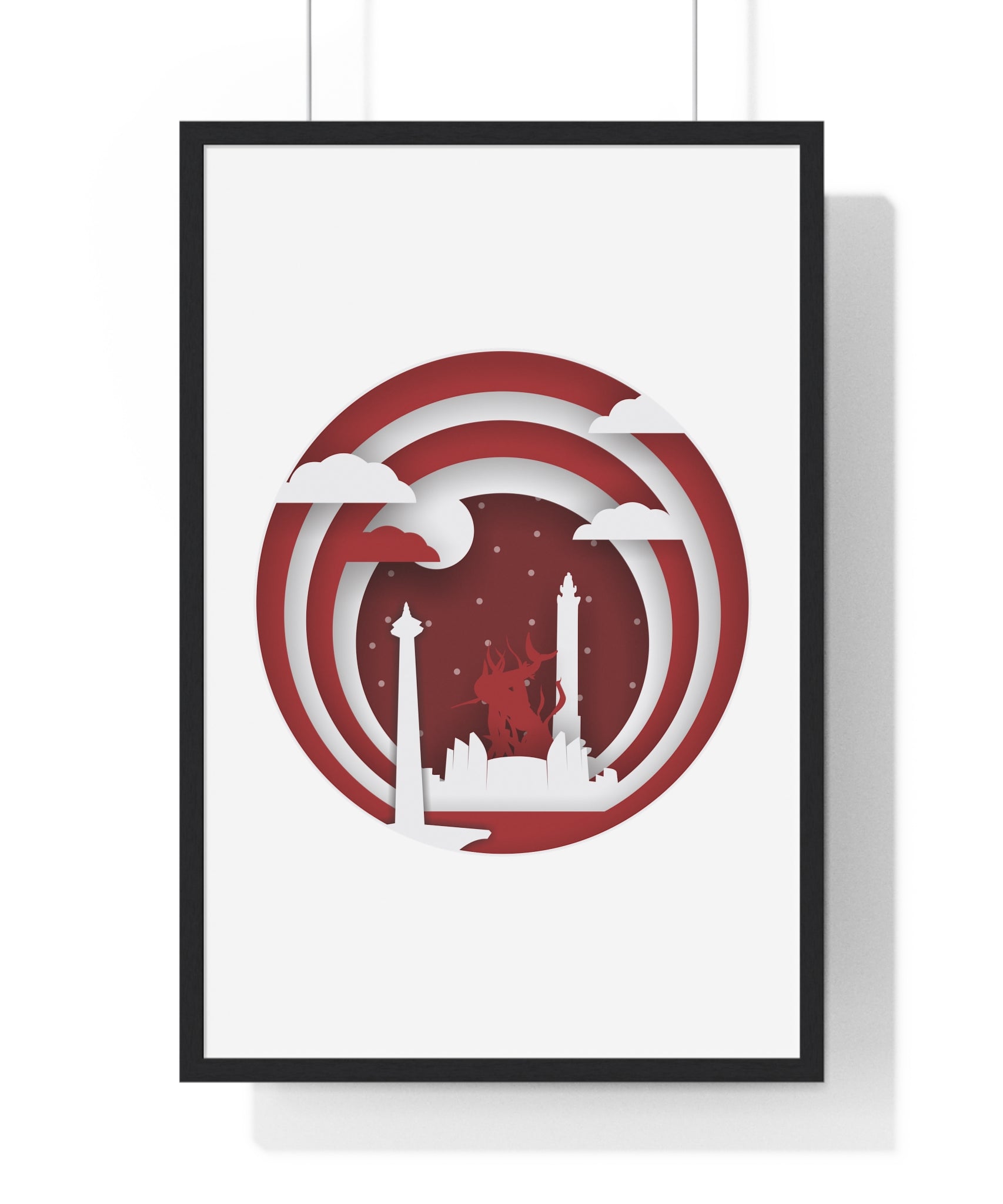 JAVAISLAND Illustrated Posters – Premium Wooden Frame & Museum-Quality Matte Paper
