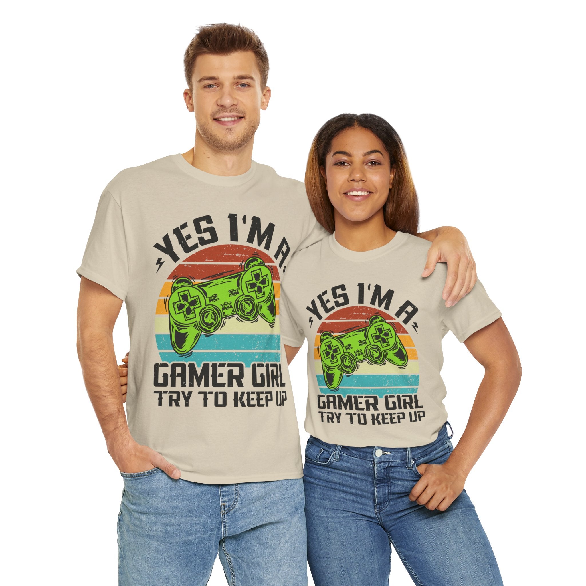 Retro Gamer Girl Tee - Gaming Vibes