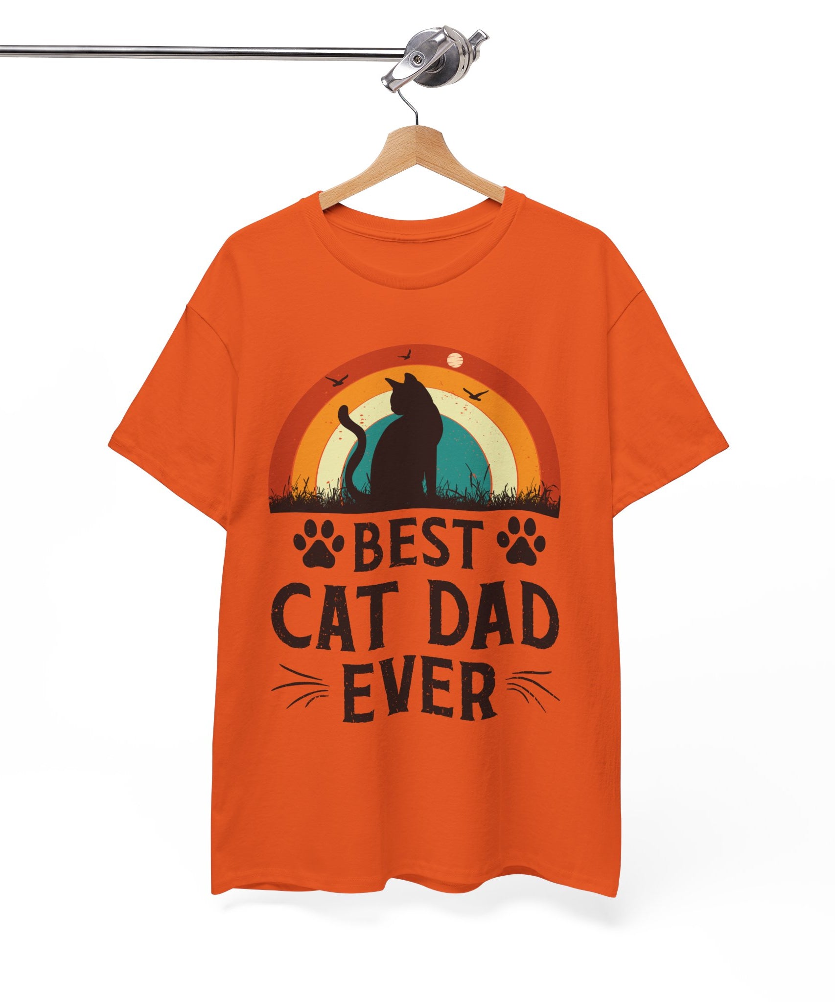Best Cat Dad Ever T-Shirt Retro