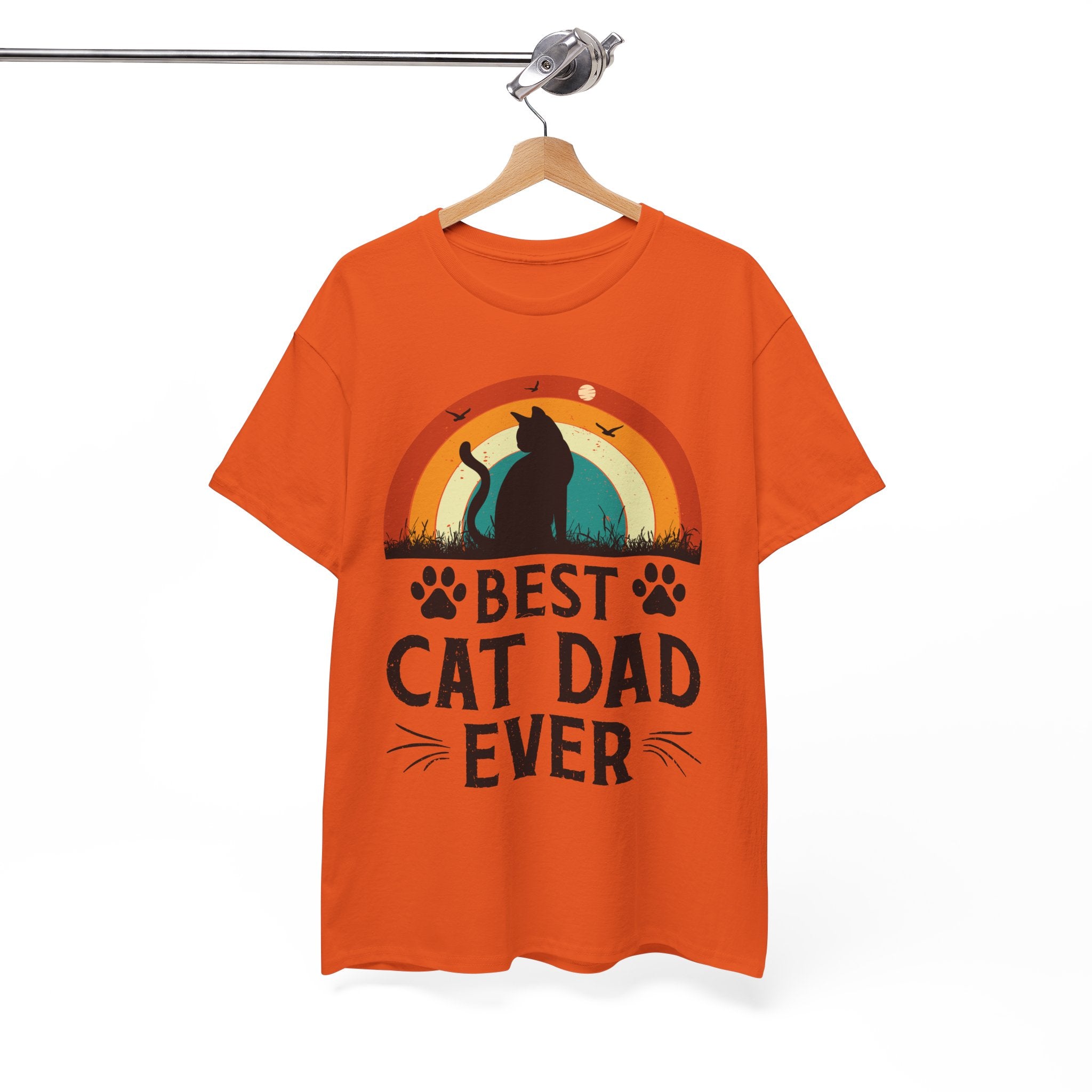 Best Cat Dad Ever T-Shirt Retro