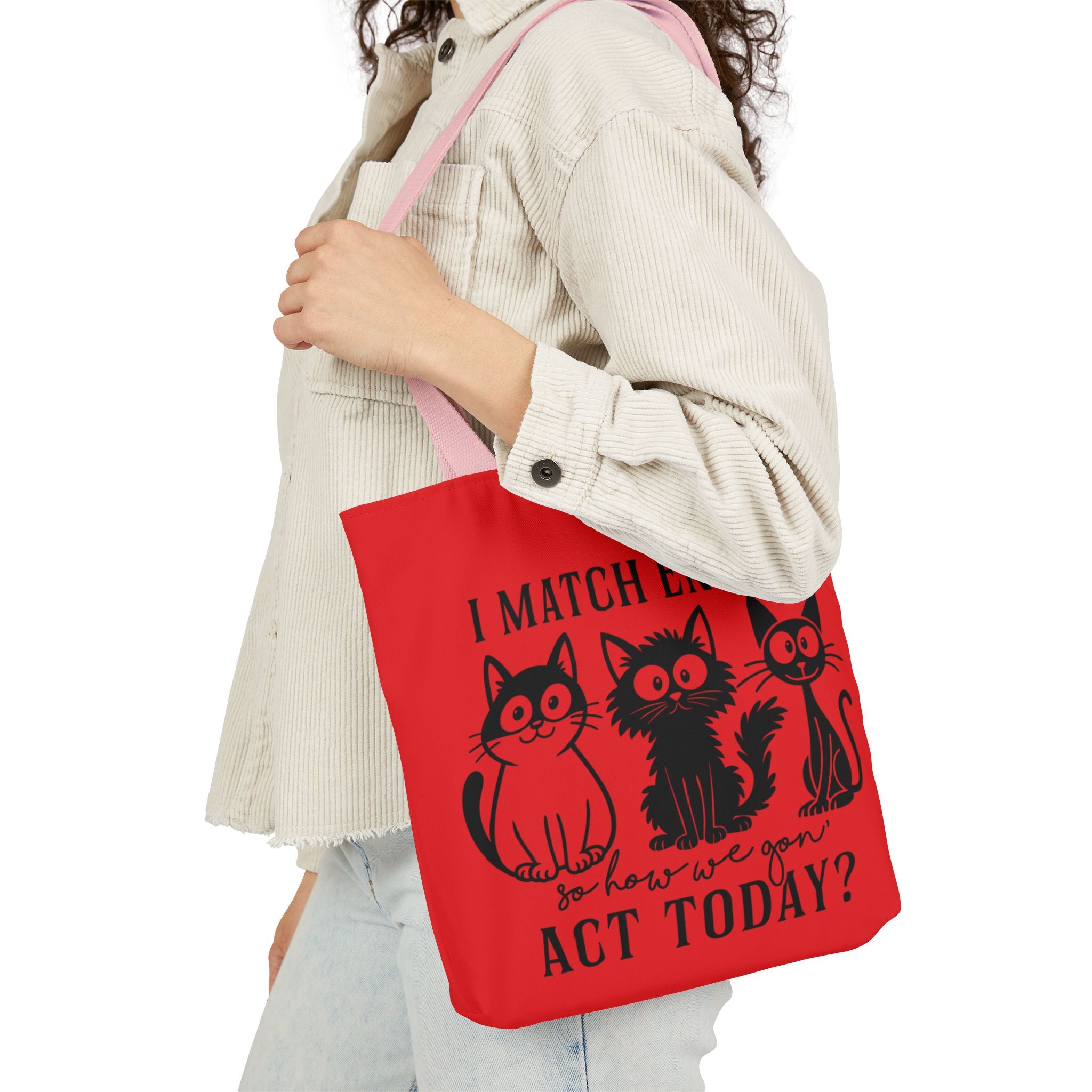Cute Red Canvas Tote – Reusable Bag | Gallory Hive