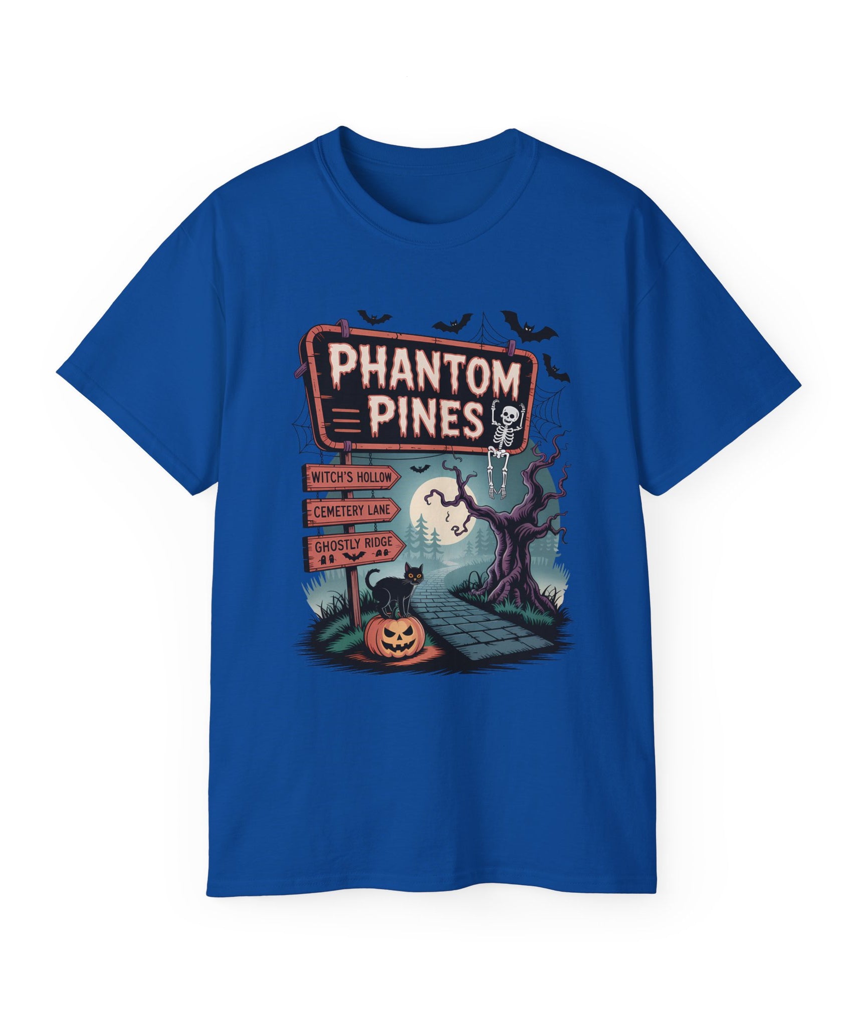 Halloween Phantom Pines Spooky Skeleton Tee | Gallory Hive
