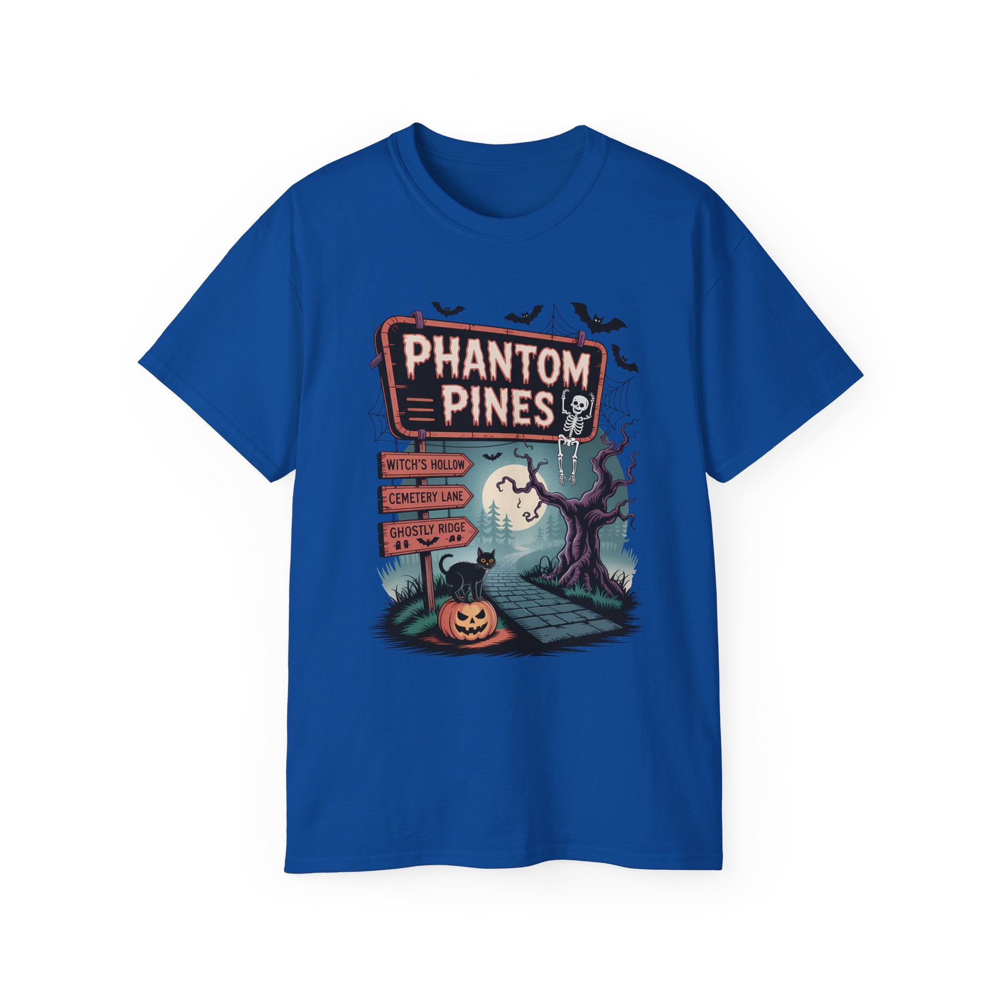 Halloween Phantom Pines Spooky Skeleton Tee | Gallory Hive