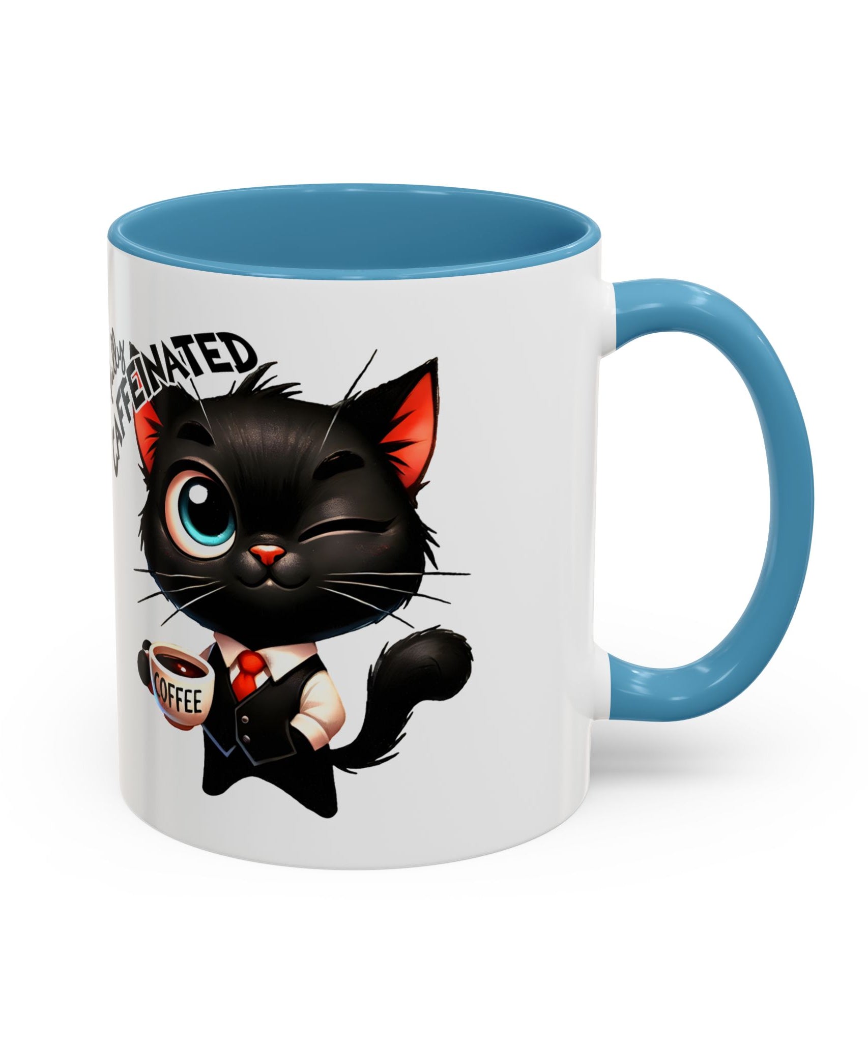Cute Black Cat Accent Coffee Mug  Gallory Hive