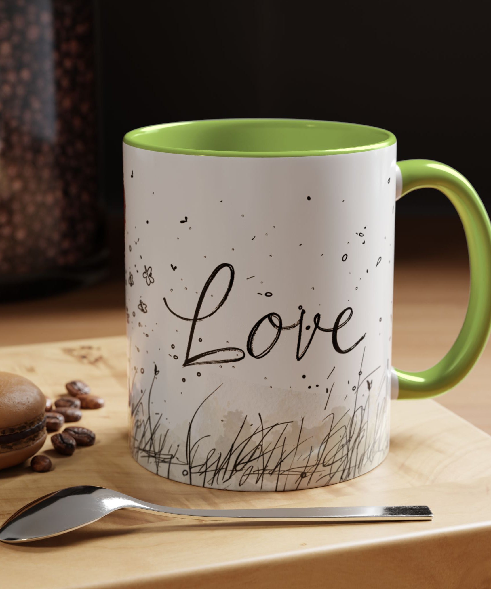Love Heart Sketch Ceramic Coffee Mug | Gallory Hive