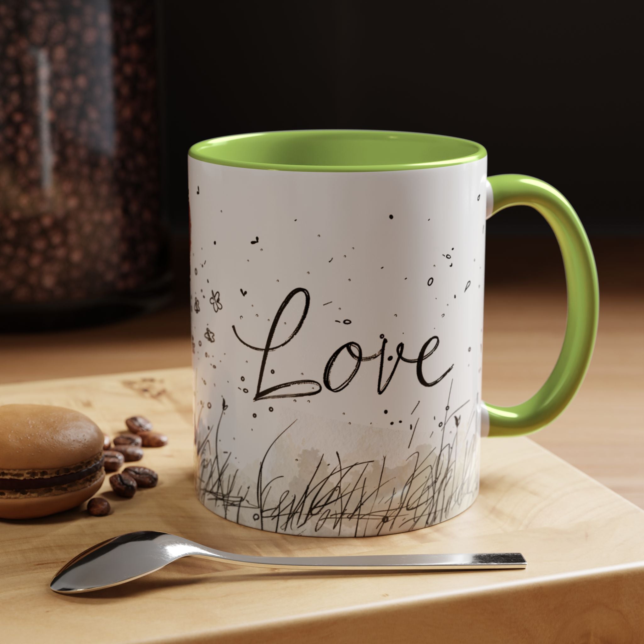 Love Heart Sketch Ceramic Coffee Mug | Gallory Hive