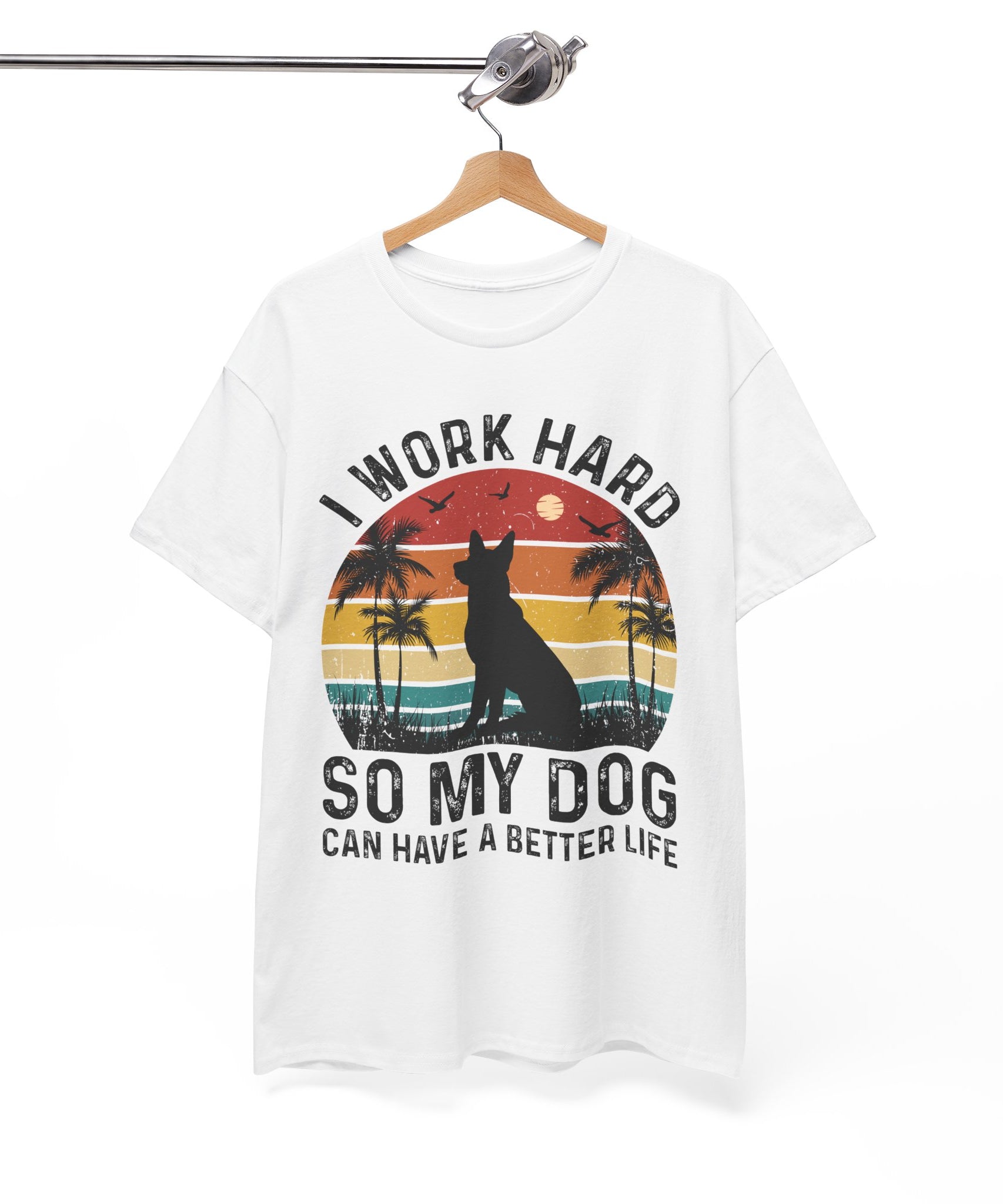 Retro Dog Lover Tee - Work Hard for My Pet | Gallory Hive