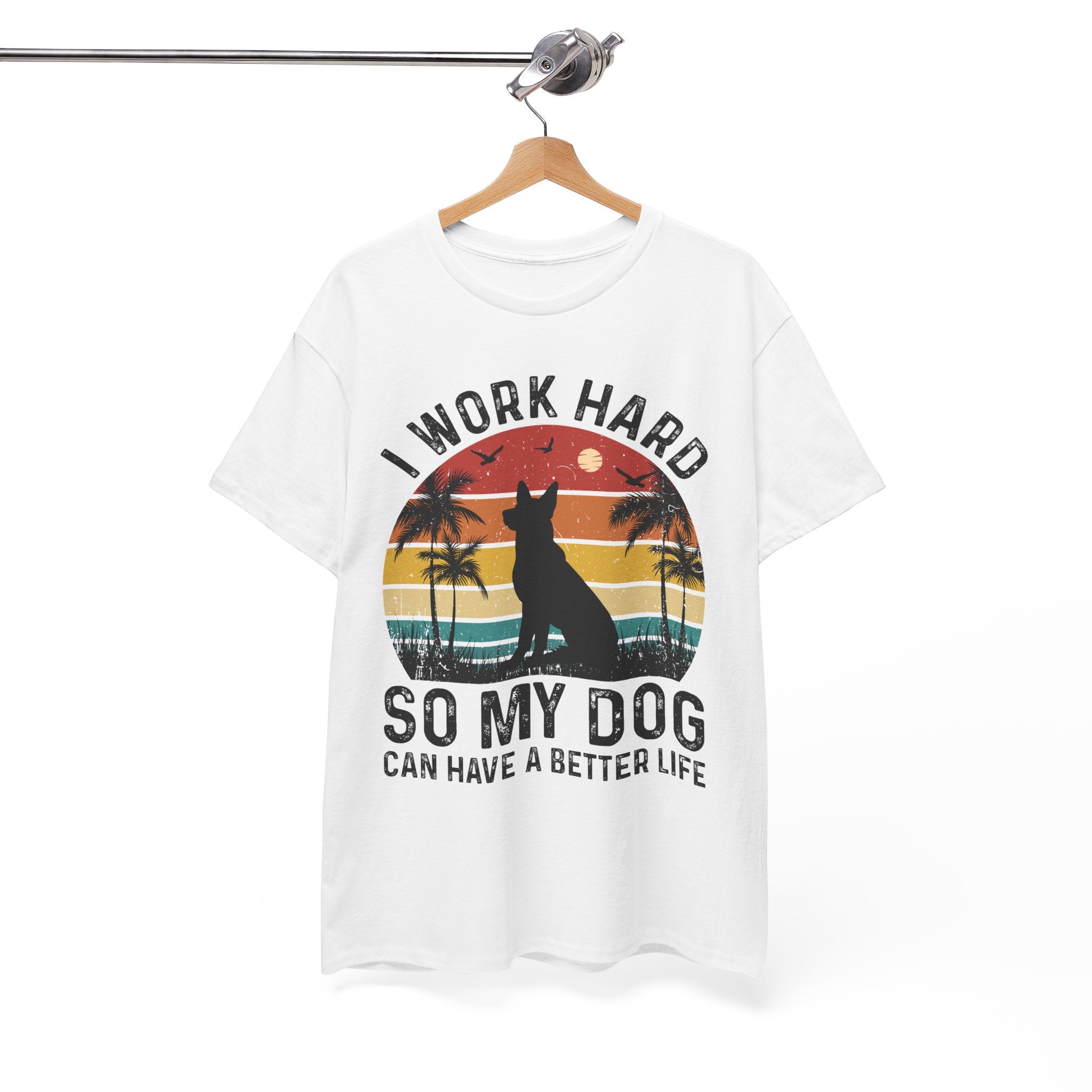 Retro Dog Lover Tee - Work Hard for My Pet | Gallory Hive