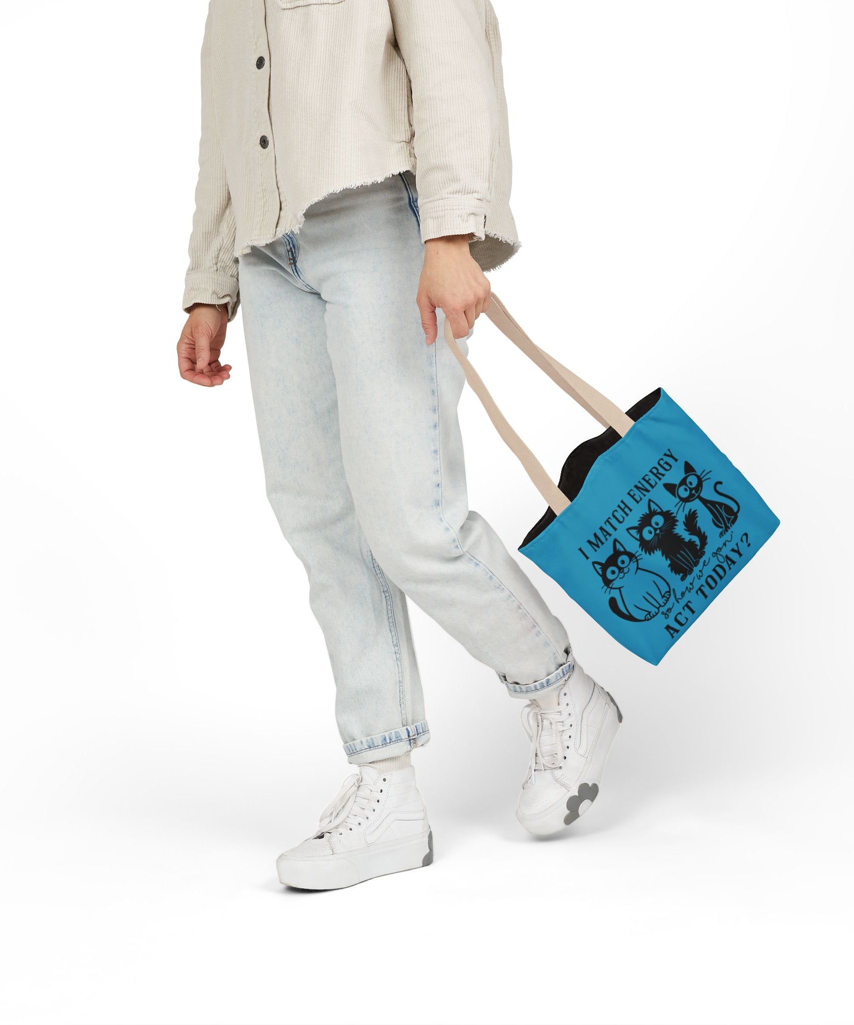 Cute Turquoise Canvas Tote – Reusable Bag