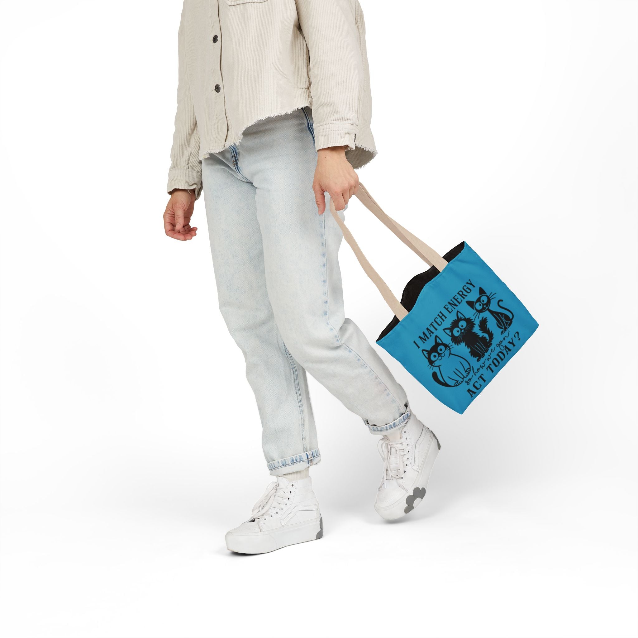 Cute Turquoise Canvas Tote – Reusable Bag