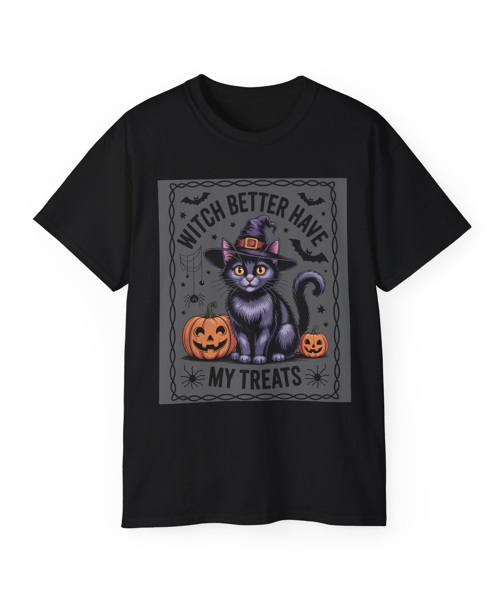 Spooky Witch Cat Tee - Halloween Season Wear | Gallory Hive