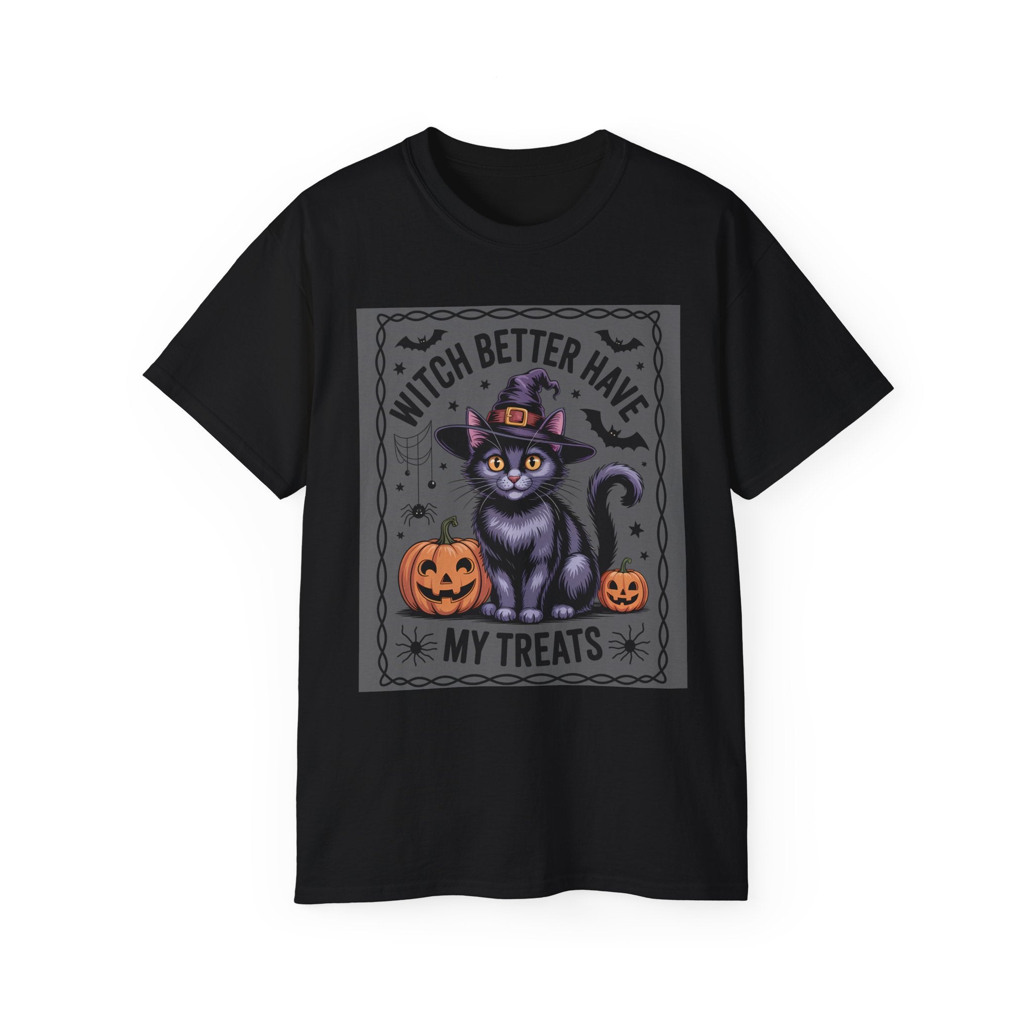 Spooky Witch Cat Tee - Halloween Season Wear | Gallory Hive