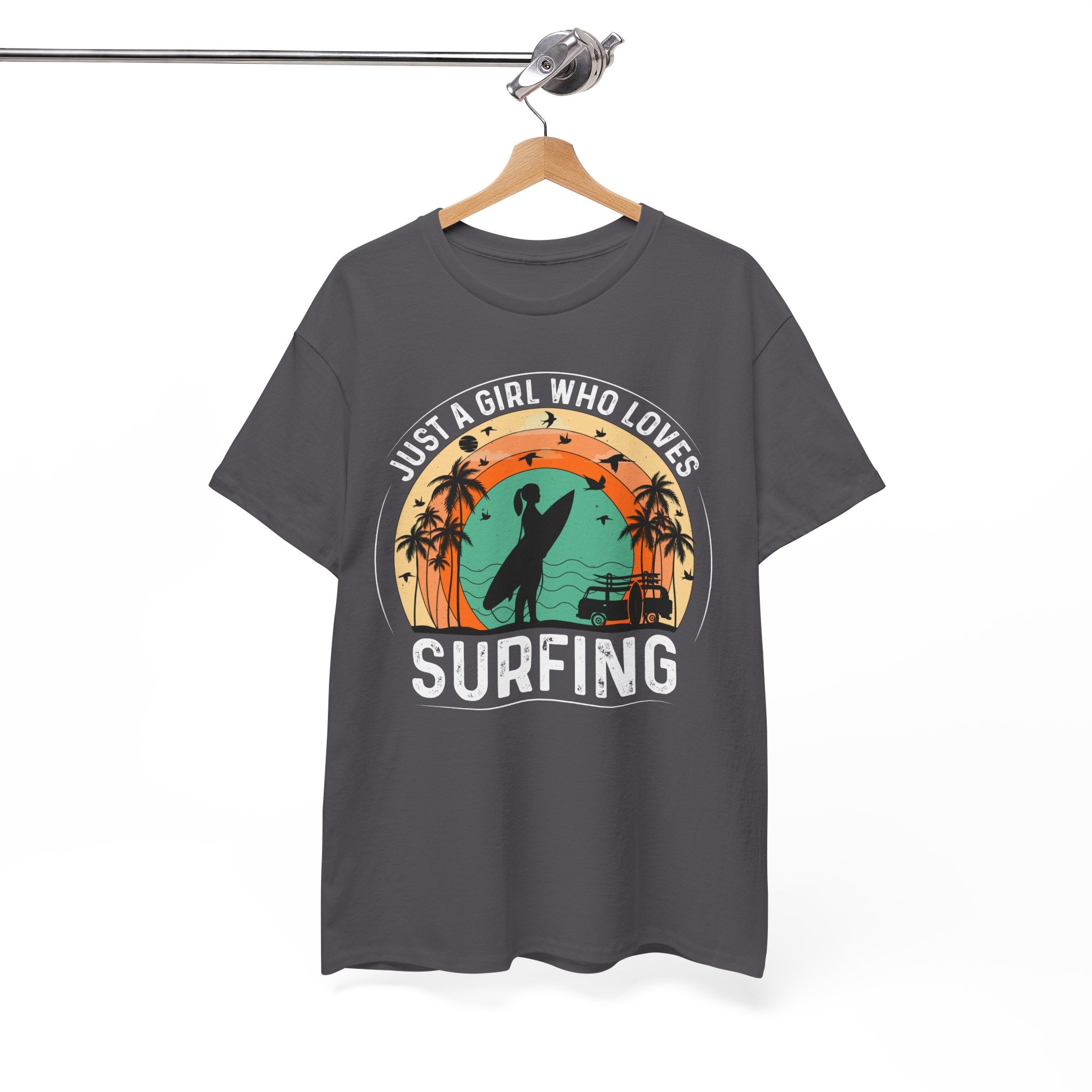 Beach Girl Surfing Retro Tee | Gallory Hive