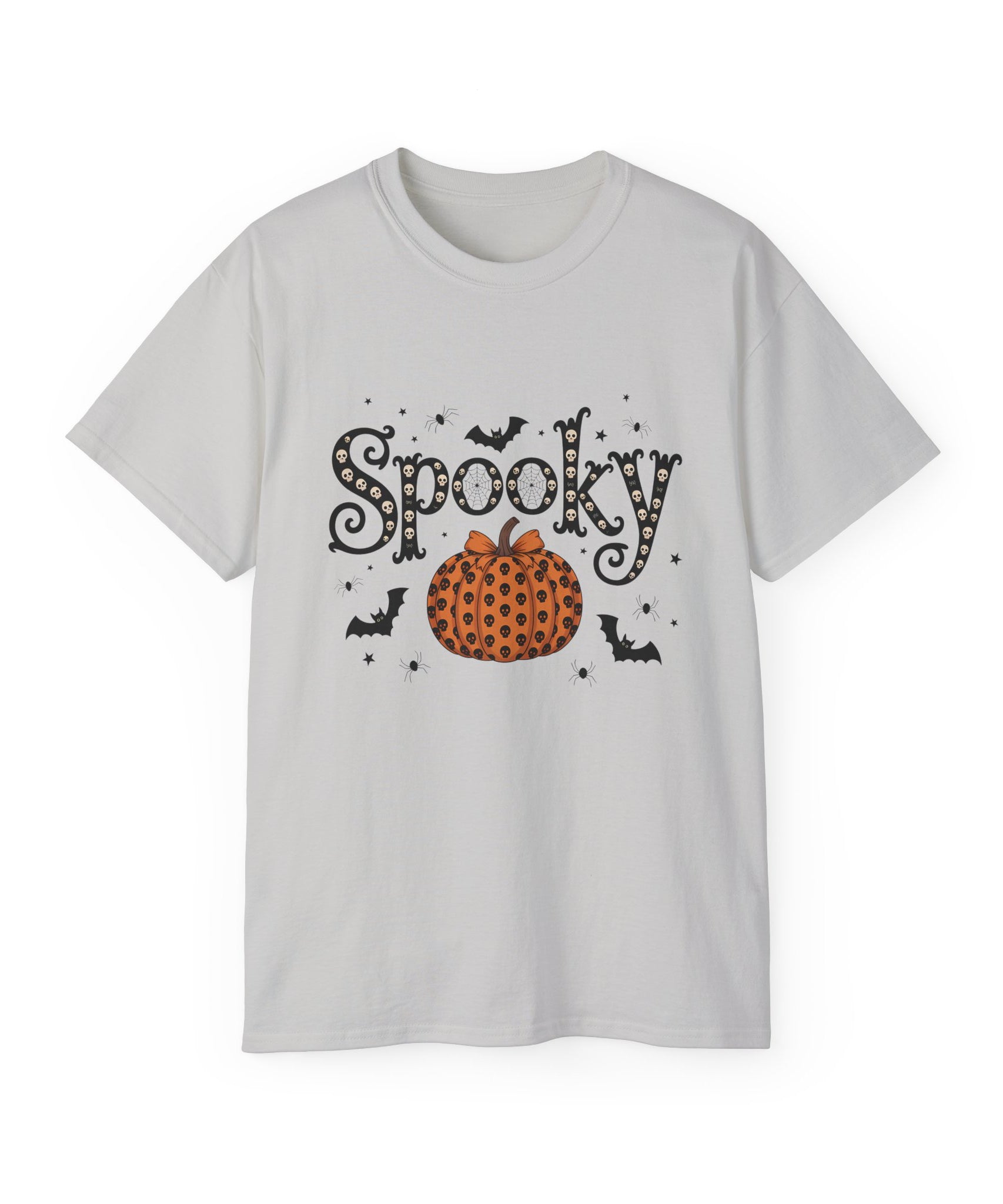 Spooky Skull Pumpkin Halloween T-Shirt