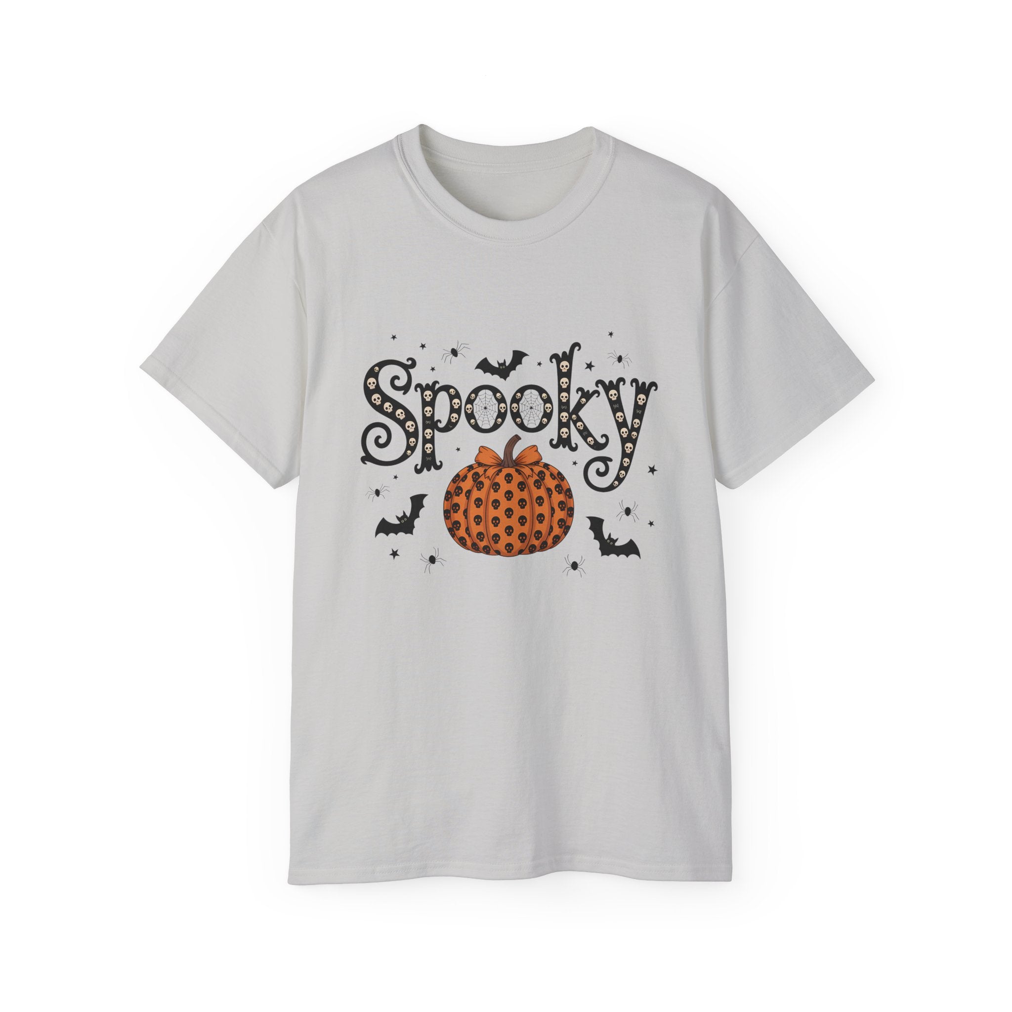 Spooky Skull Pumpkin Halloween T-Shirt