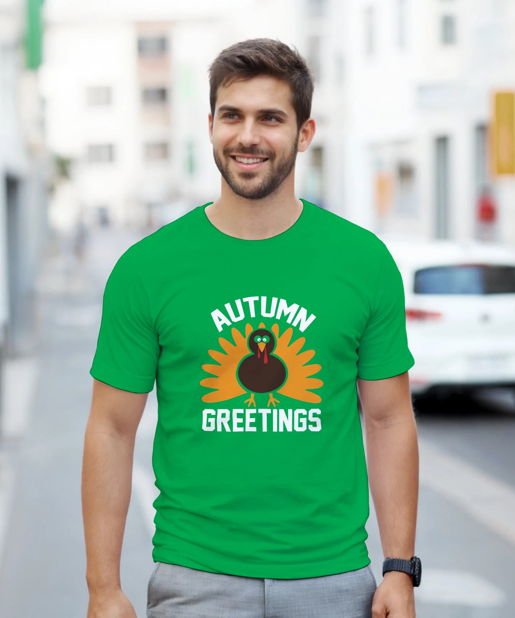 Autumn Greetings Turkey T-Shirt – Unisex Fall Tee | Gallory Hive