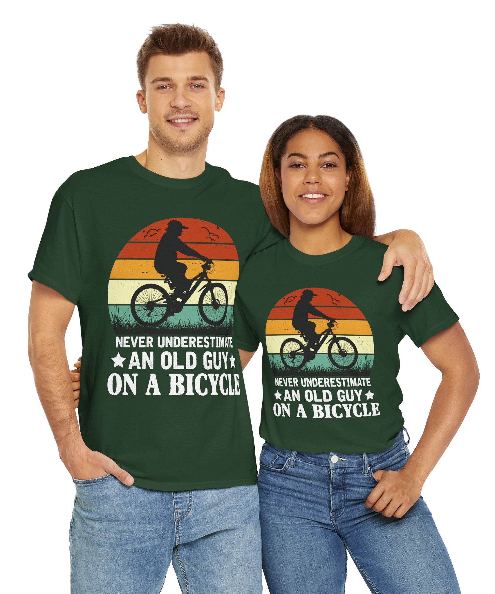 Retro Old Guy On Bicycle Shirt