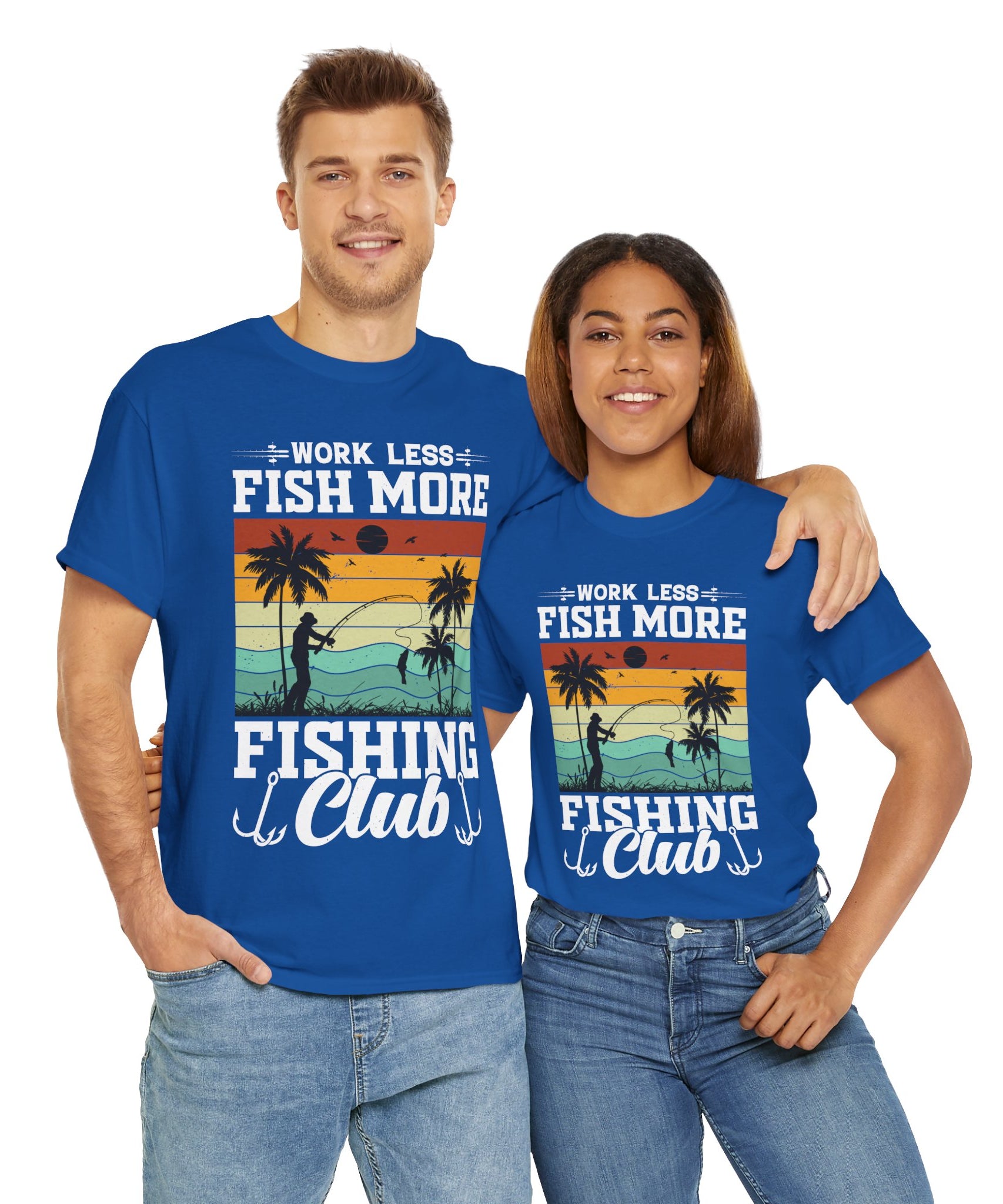 Retro Fisherman Sunset T-Shirt