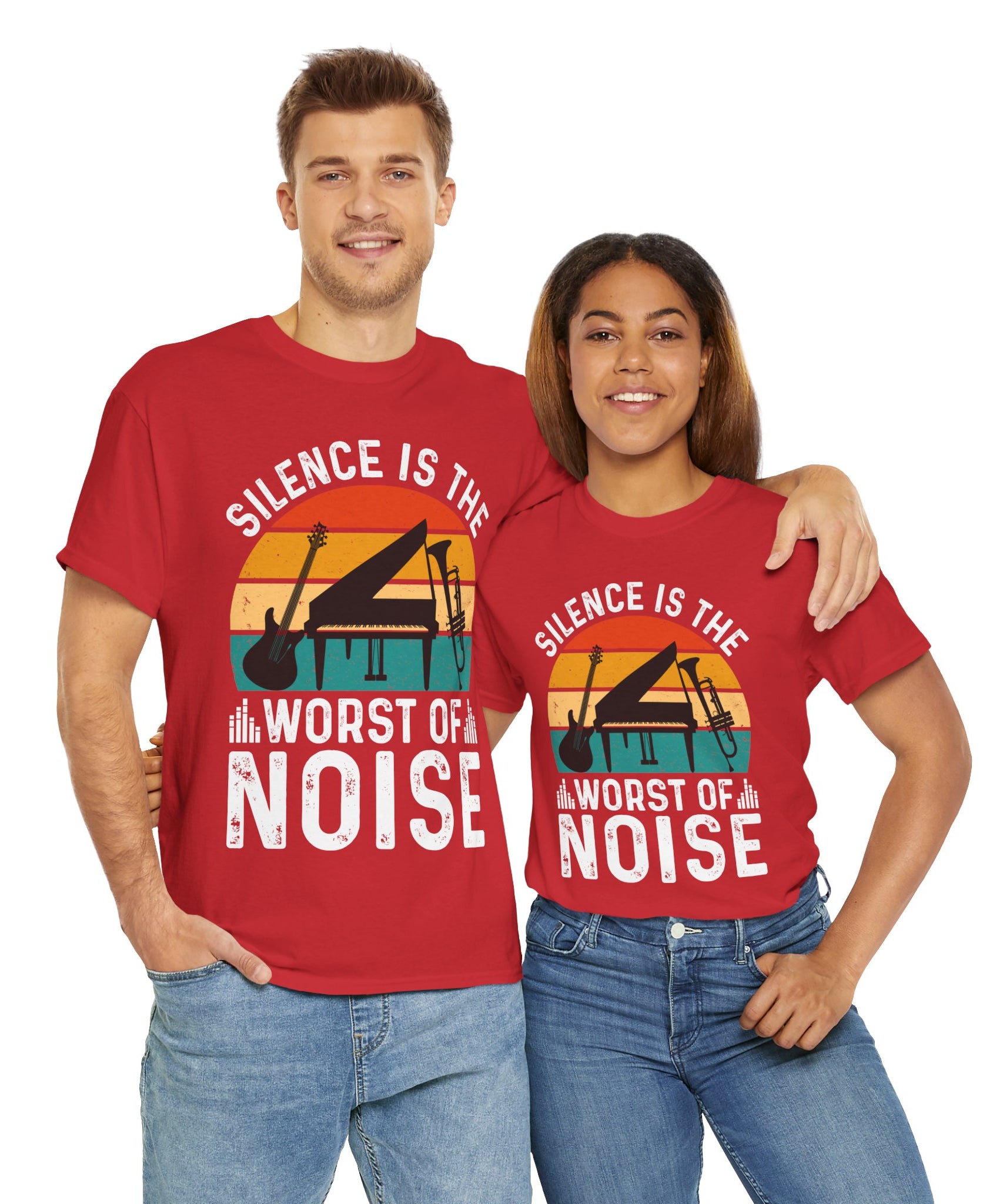 Retro Music Lover-Shirt - Silence Noise Tee