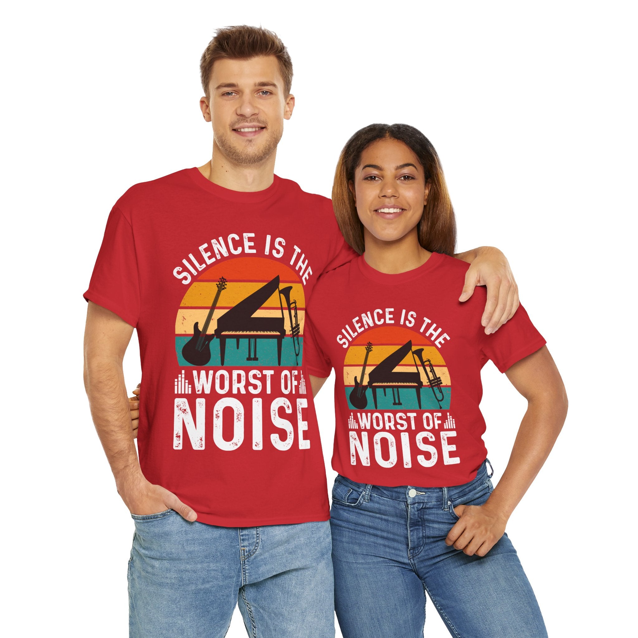 Retro Music Lover-Shirt - Silence Noise Tee