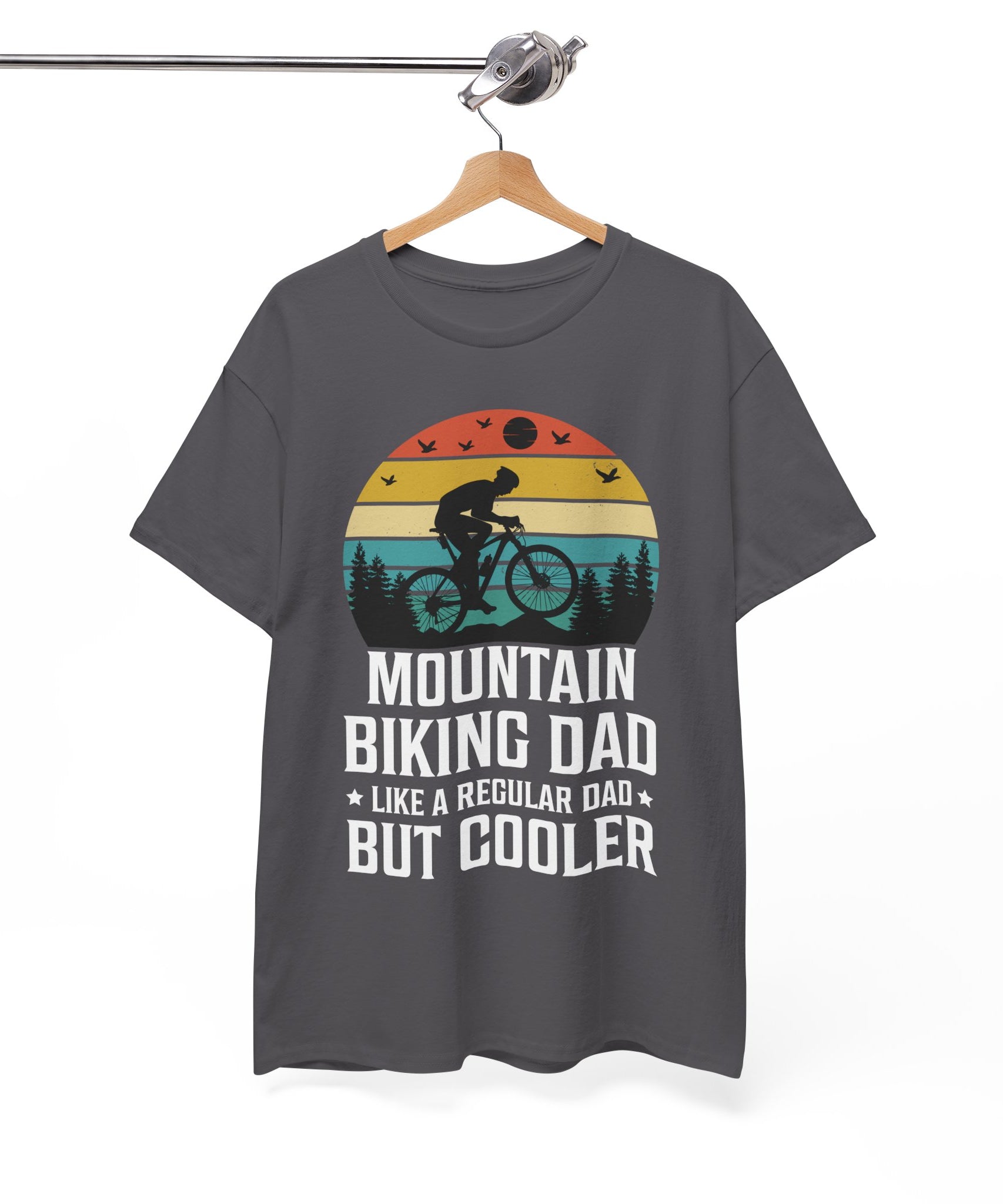 Retro Mountain Biking Dad Tee - Unique Gift Idea | Gallory Hive