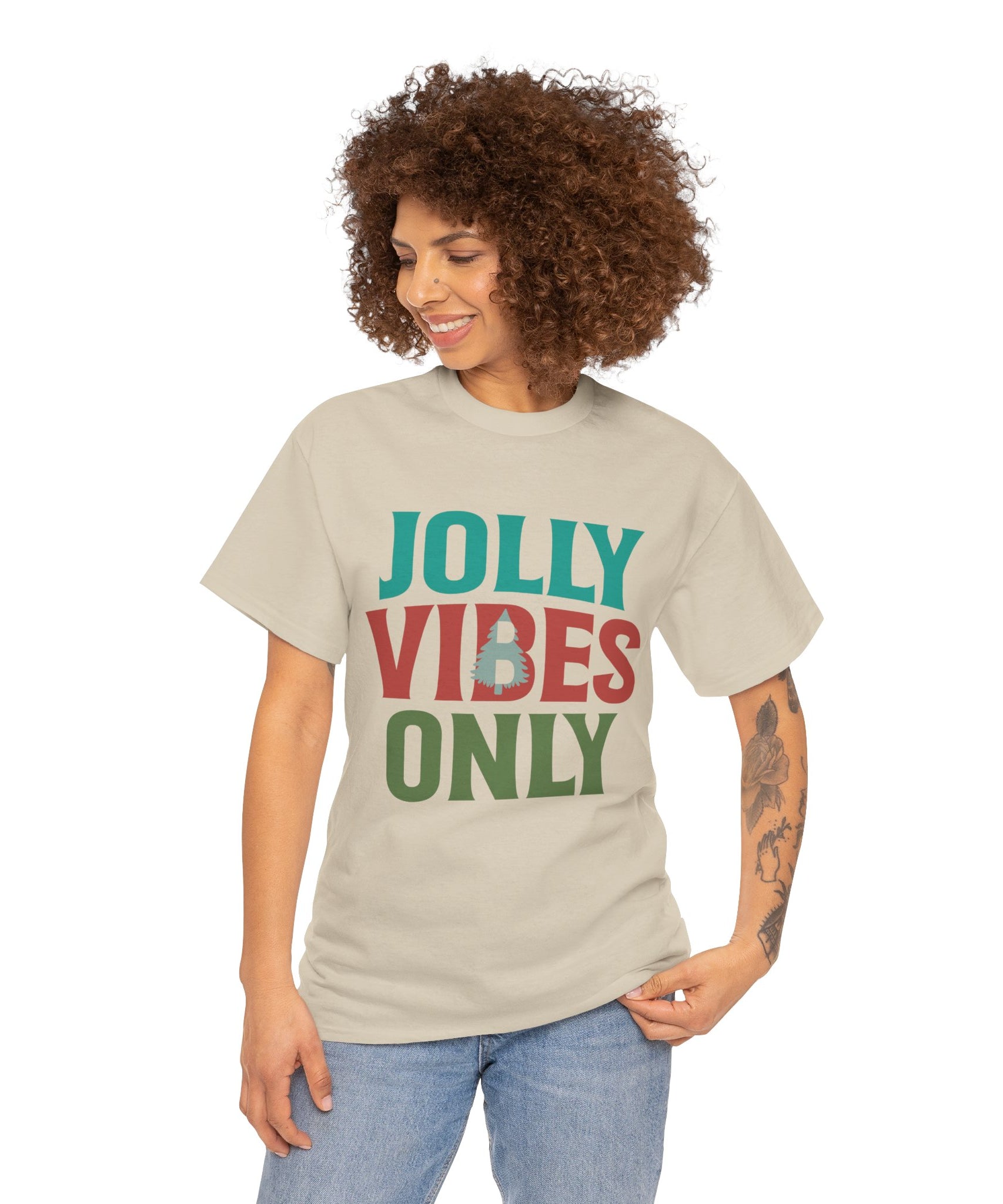 Festive Jolly Vibes Christmas T-Shirt | Gallory Hive
