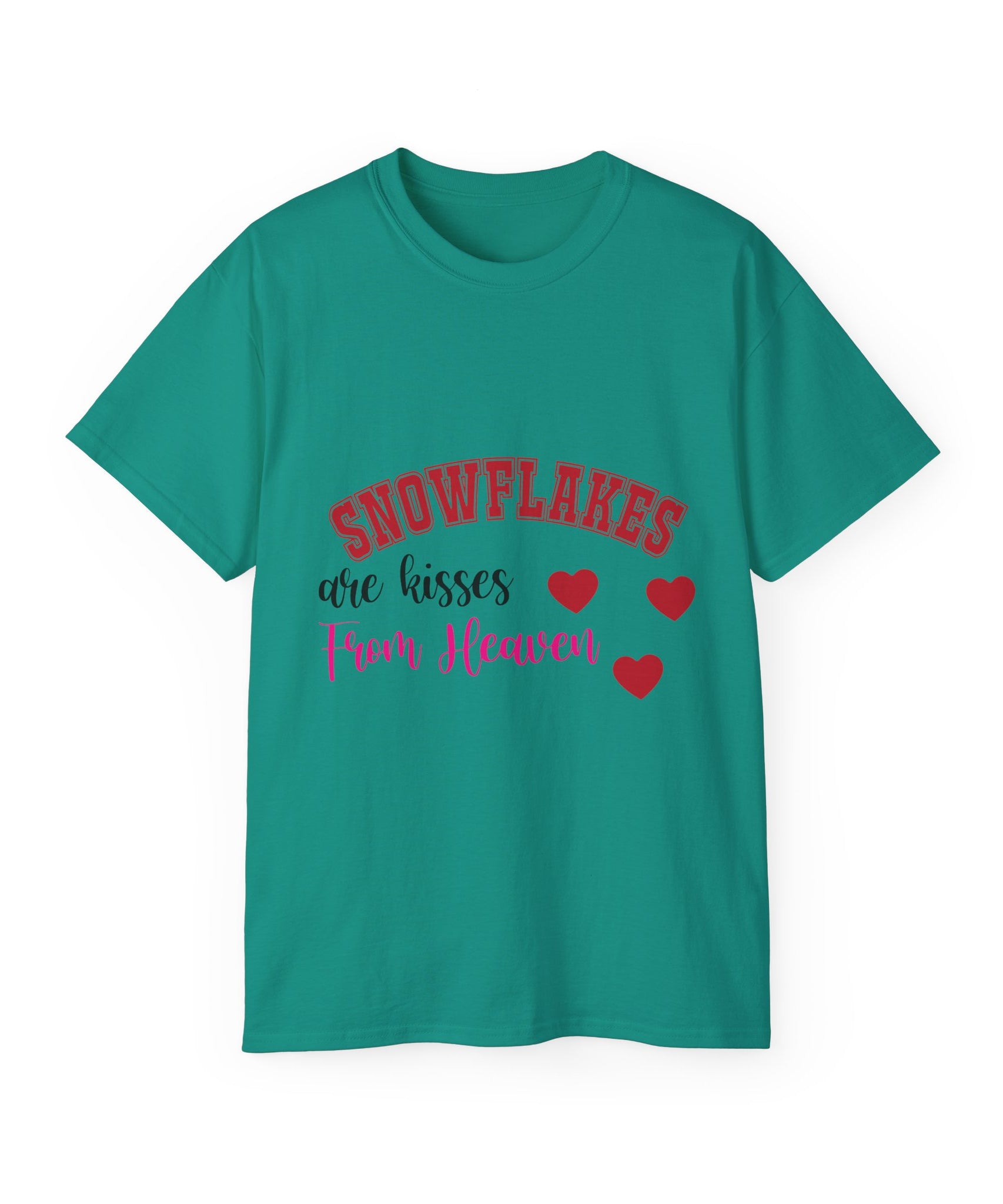 Snowflakes & Hearts Christmas T-Shirt | Gallory Hive