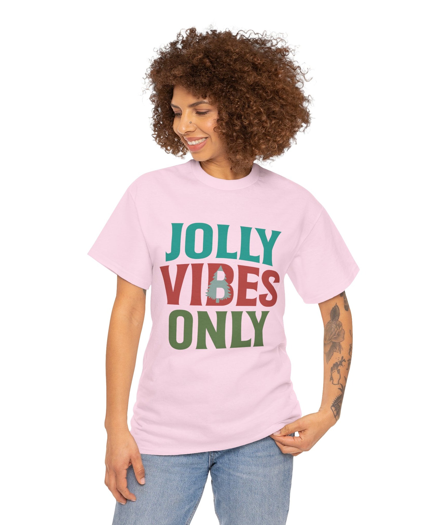 Festive Jolly Vibes Christmas T-Shirt | Gallory Hive