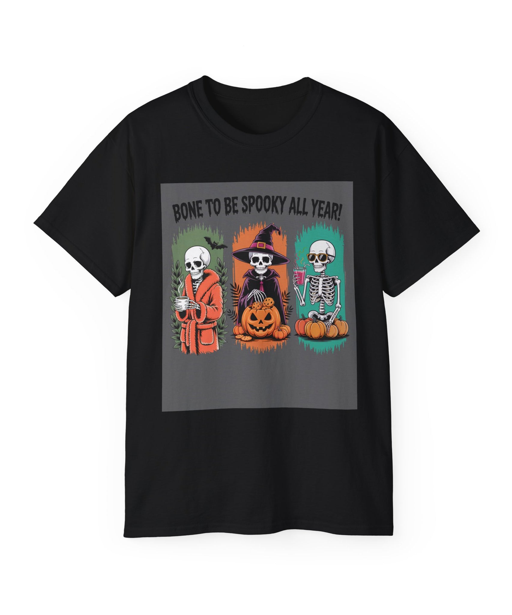 Spooky All Year Skeleton Halloween Tee | Gallory Hive