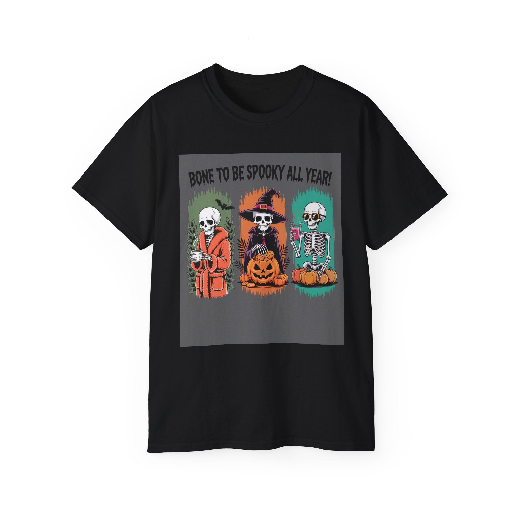 Spooky All Year Skeleton Halloween Tee | Gallory Hive