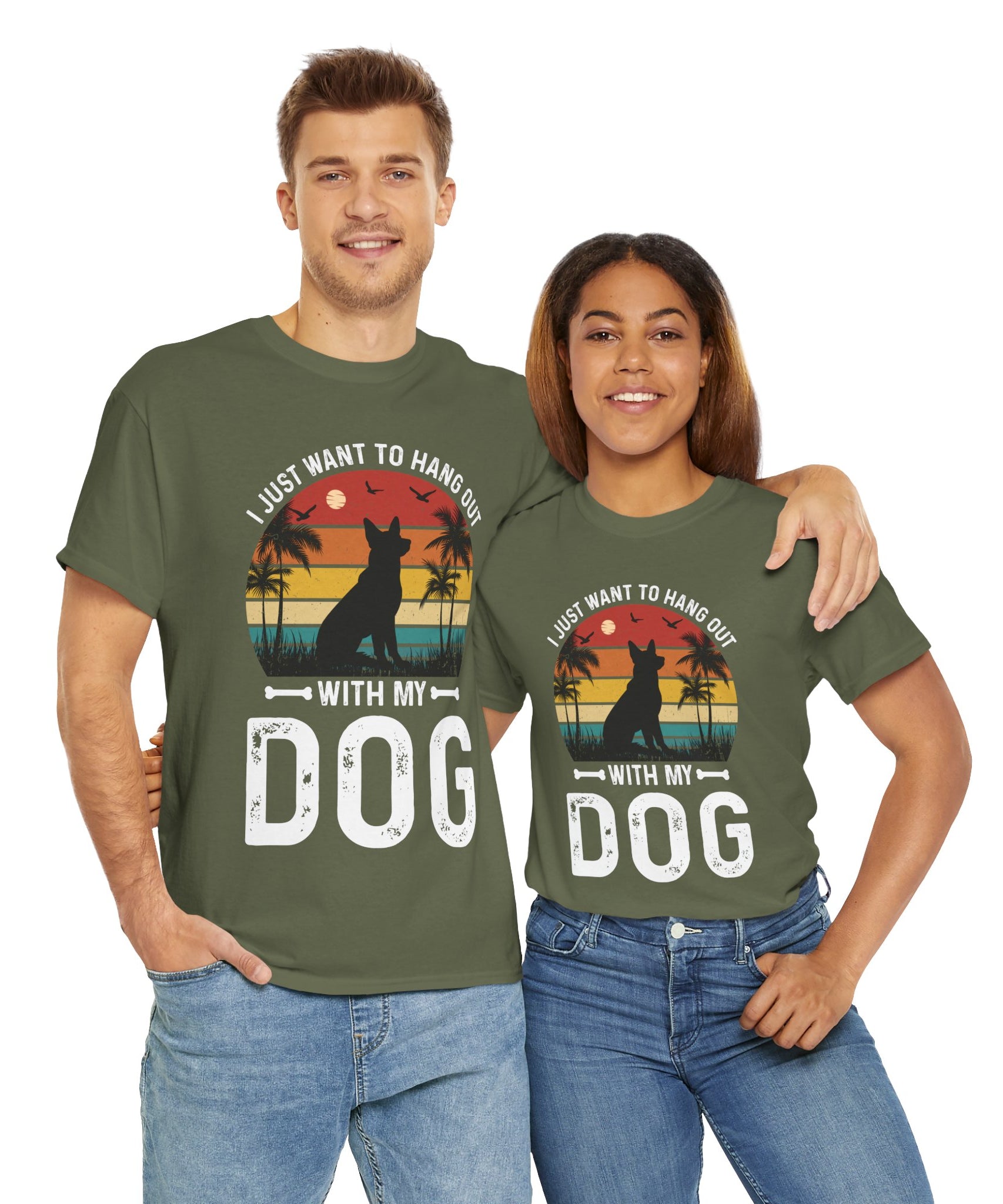 Retro Dog T-Shirt - Beach Hangout Design