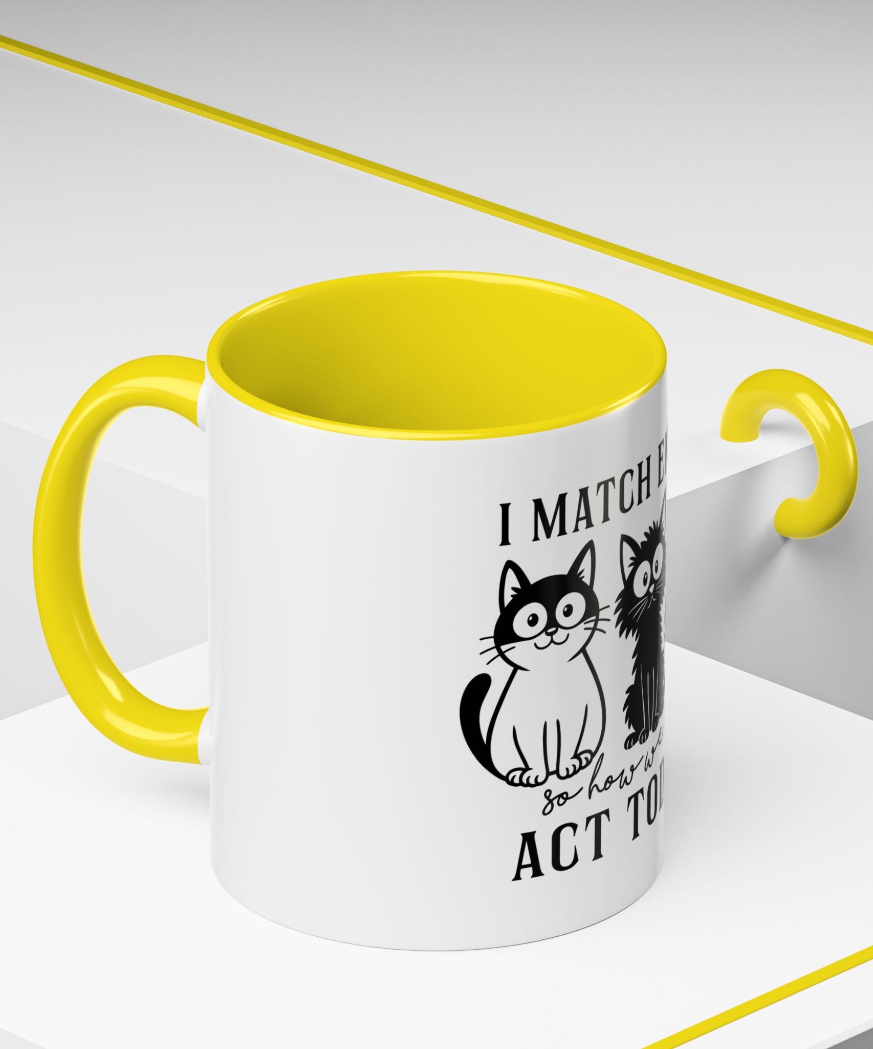 Quirky Cat Coffee Mug, Fun Kitty Mug for Cat Lovers, Gift for Pet Owners, Unique Cat-Themed Drinkware, Cute Cat Lover Present