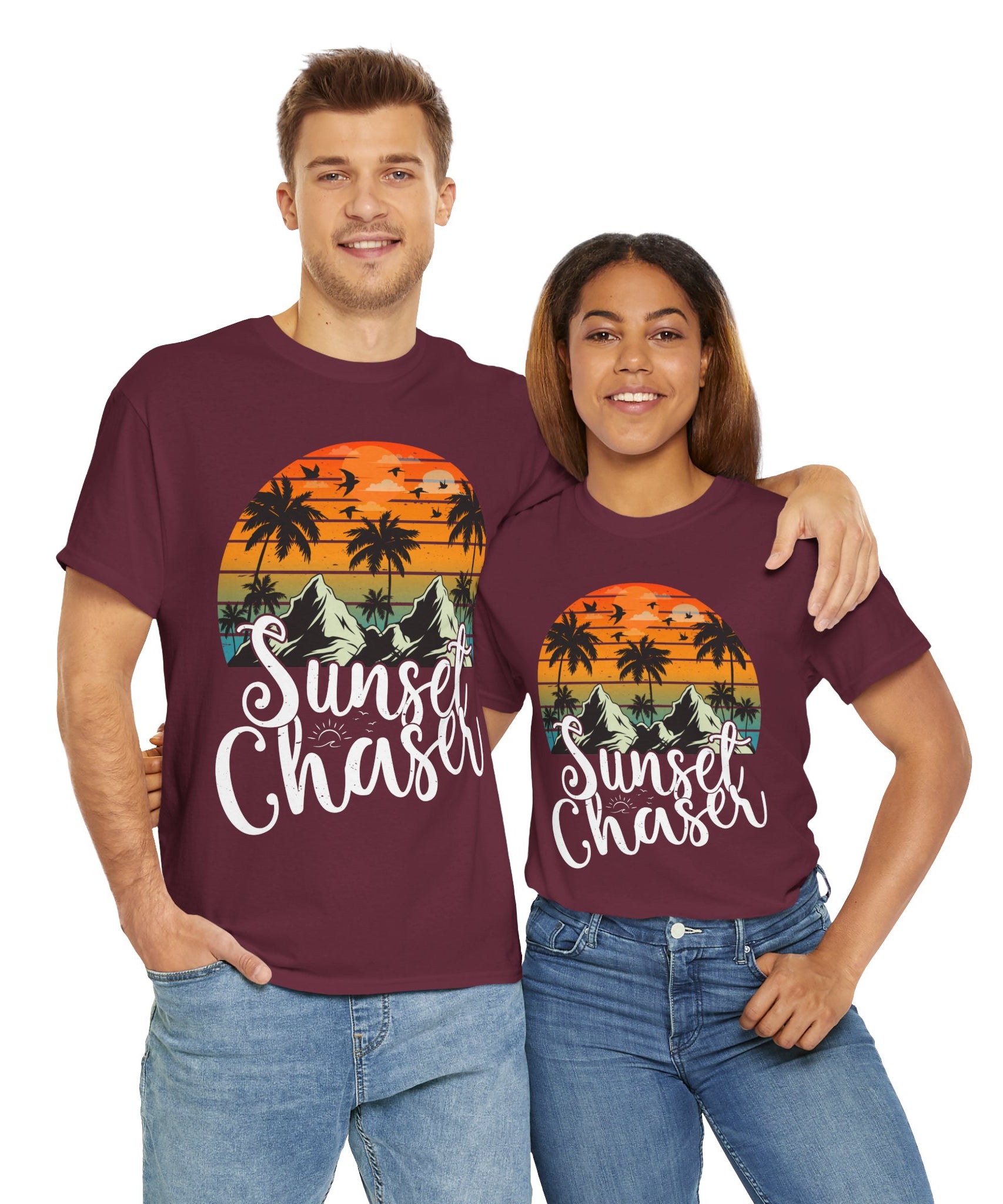 Sunset Surf Tee – Tropical & Mountain Vibes
