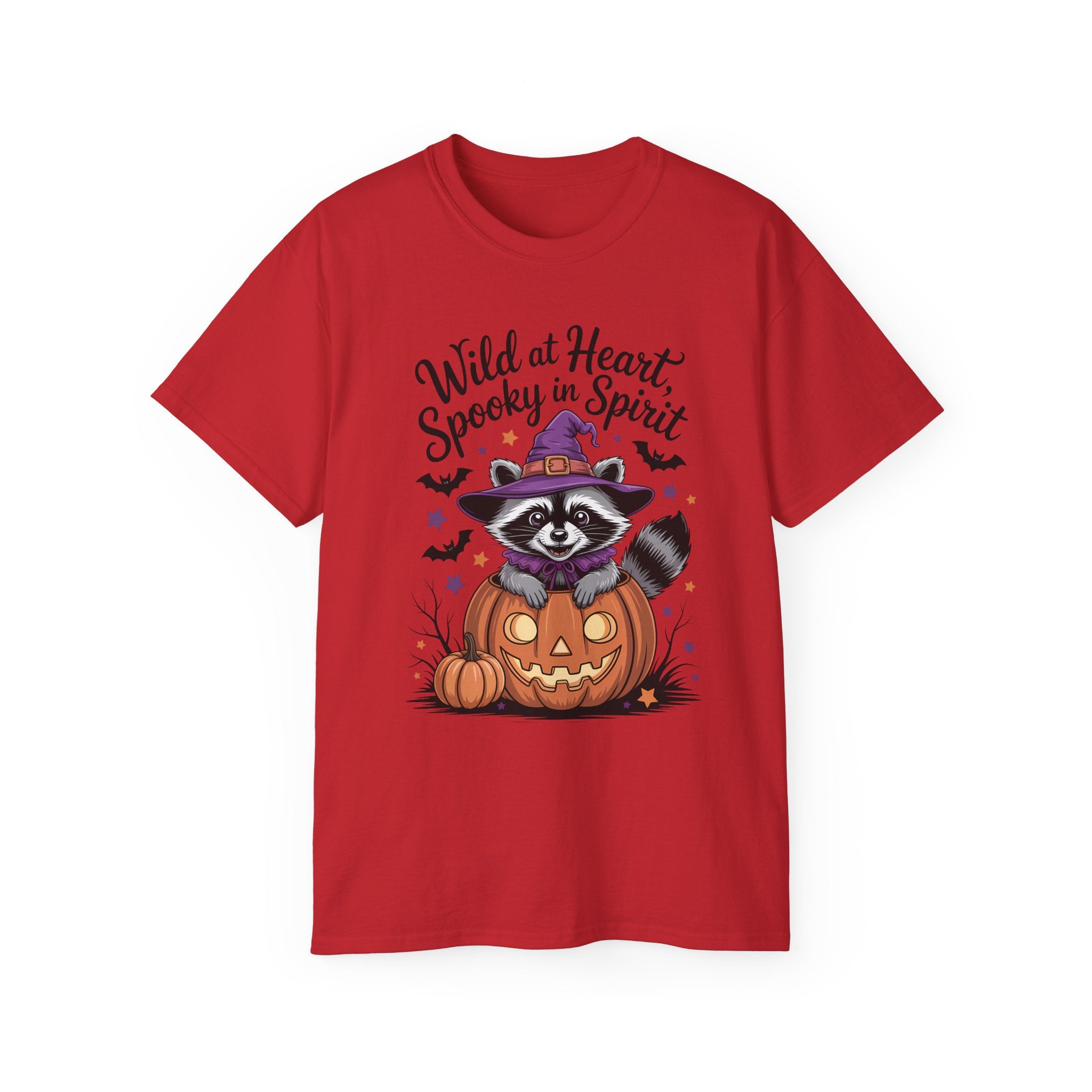 Spooky Raccoon in Pumpkin T-Shirt ~ Gallory Hive