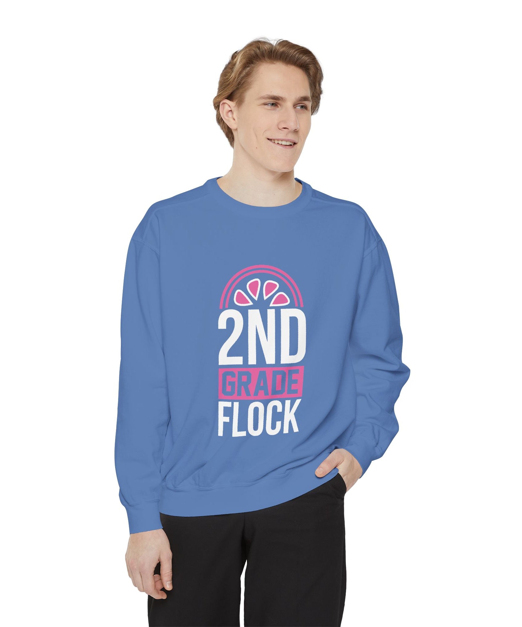 Unisex 2nd Grade Flock Sweatshirt | Perfect for Teachers, Back to School, Classroom, Gift for Kids, Cozy Style