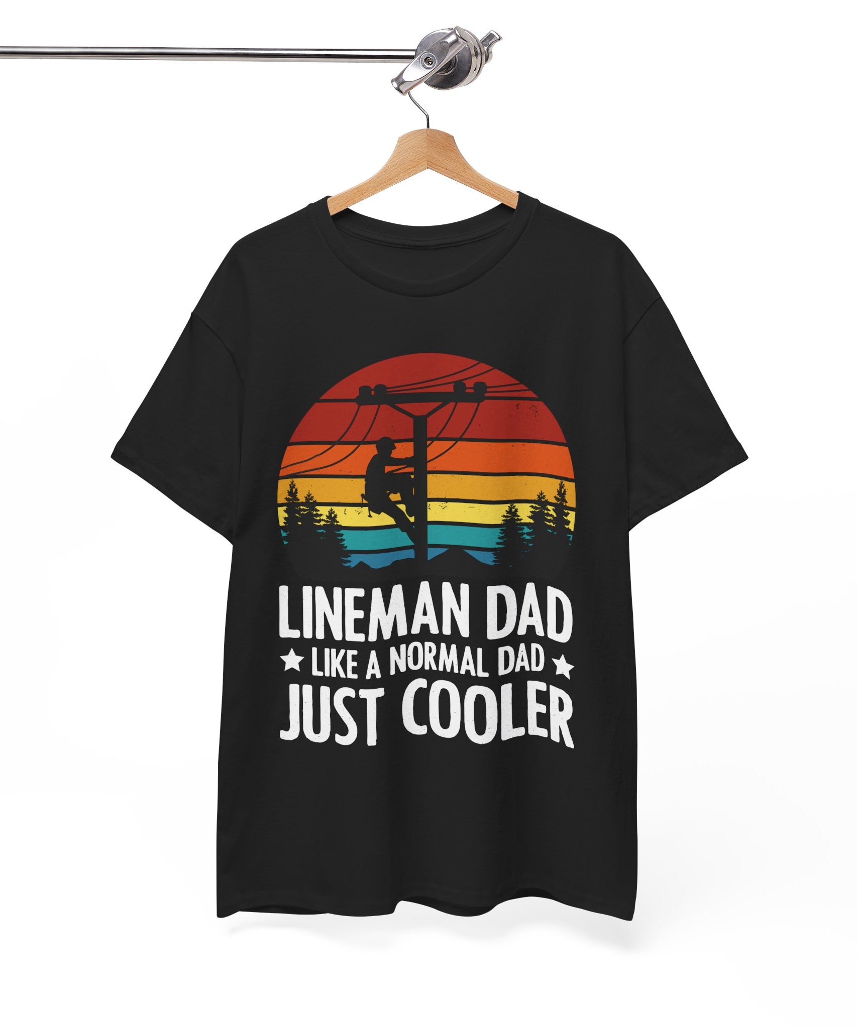 Lineman Tee – Bold Sunset & Power Lines | Gallory Hive