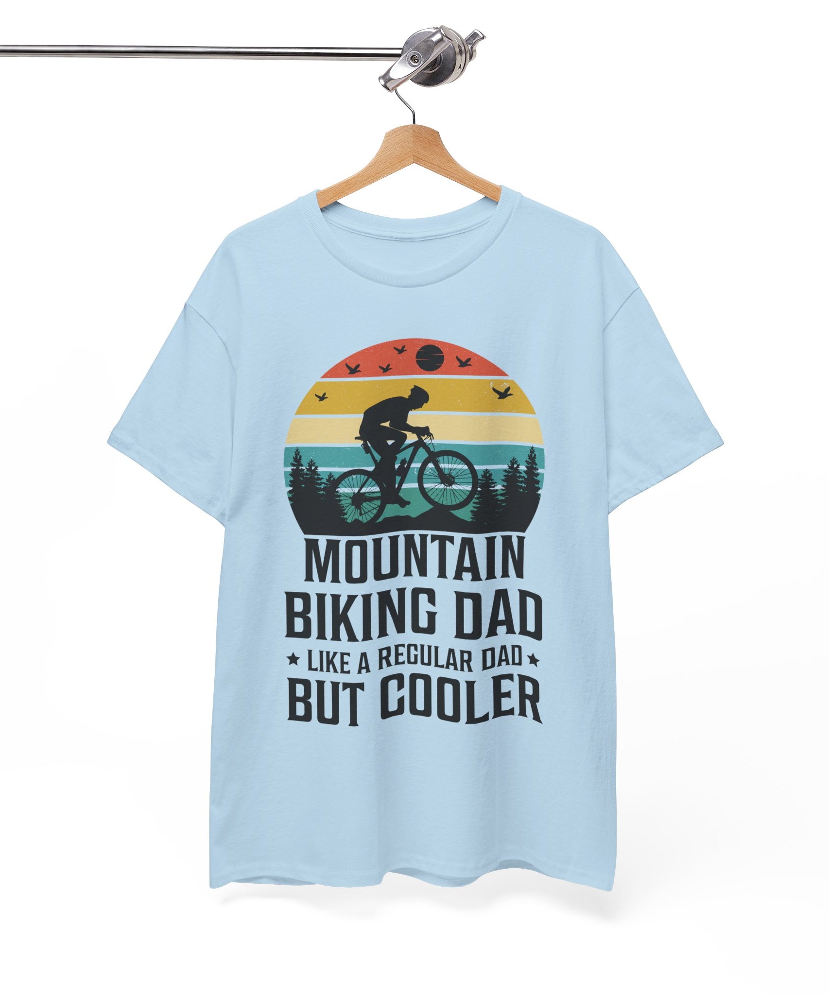 Retro Mountain Biking Dad Tee - Unique Gift Idea