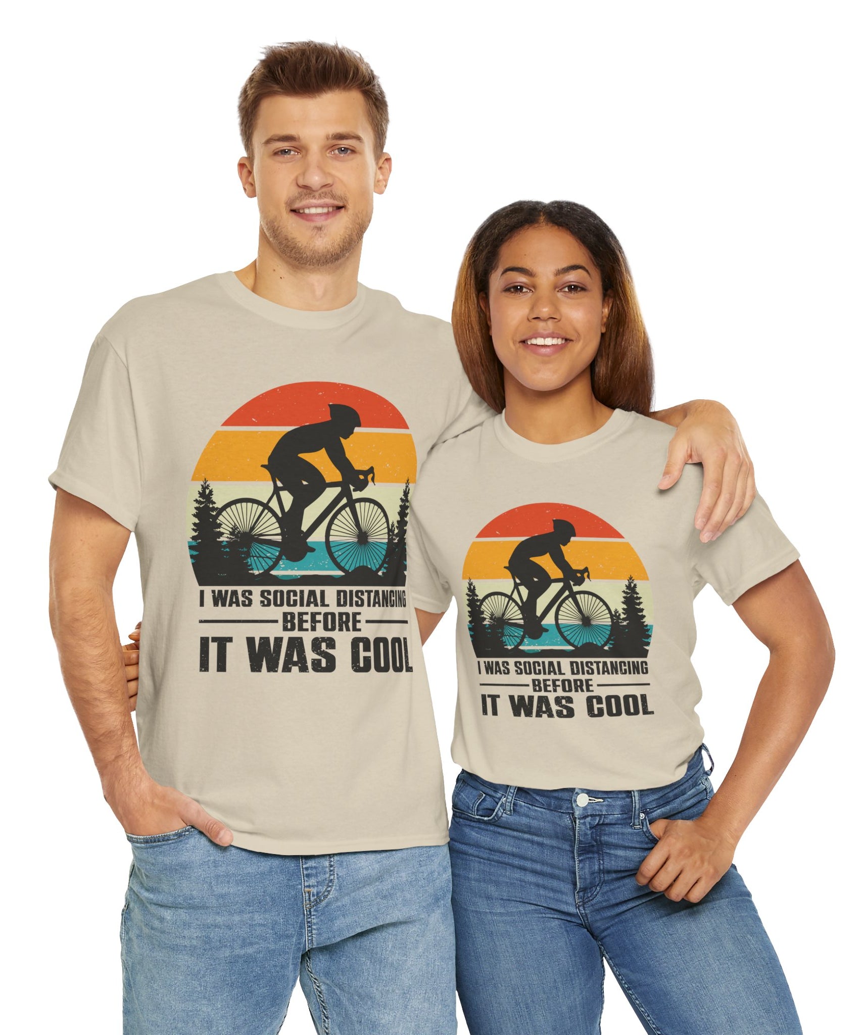Retro Social Distancing Cyclist Tee