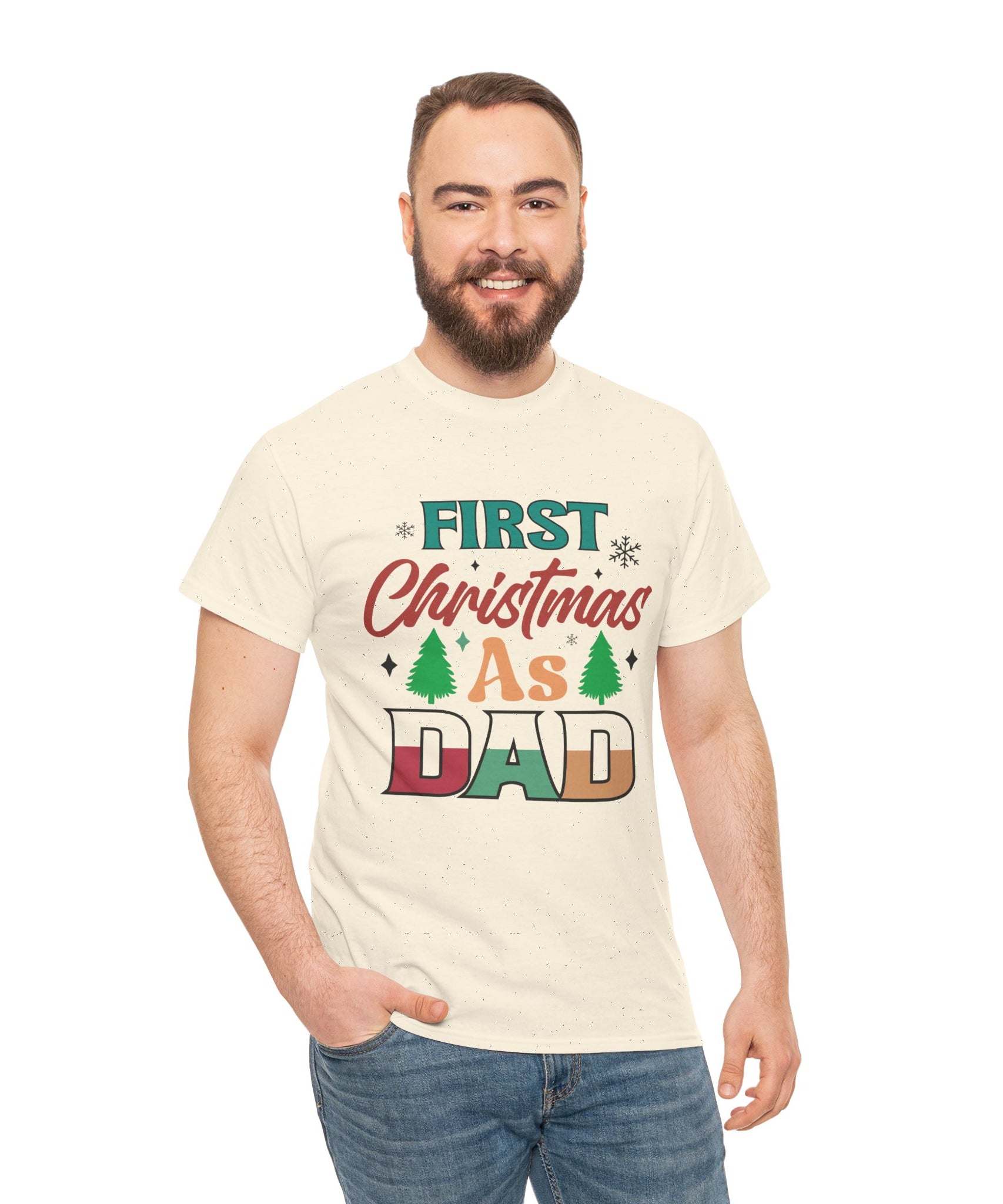 First Christmas as Dad T-Shirt | Gallory Hive