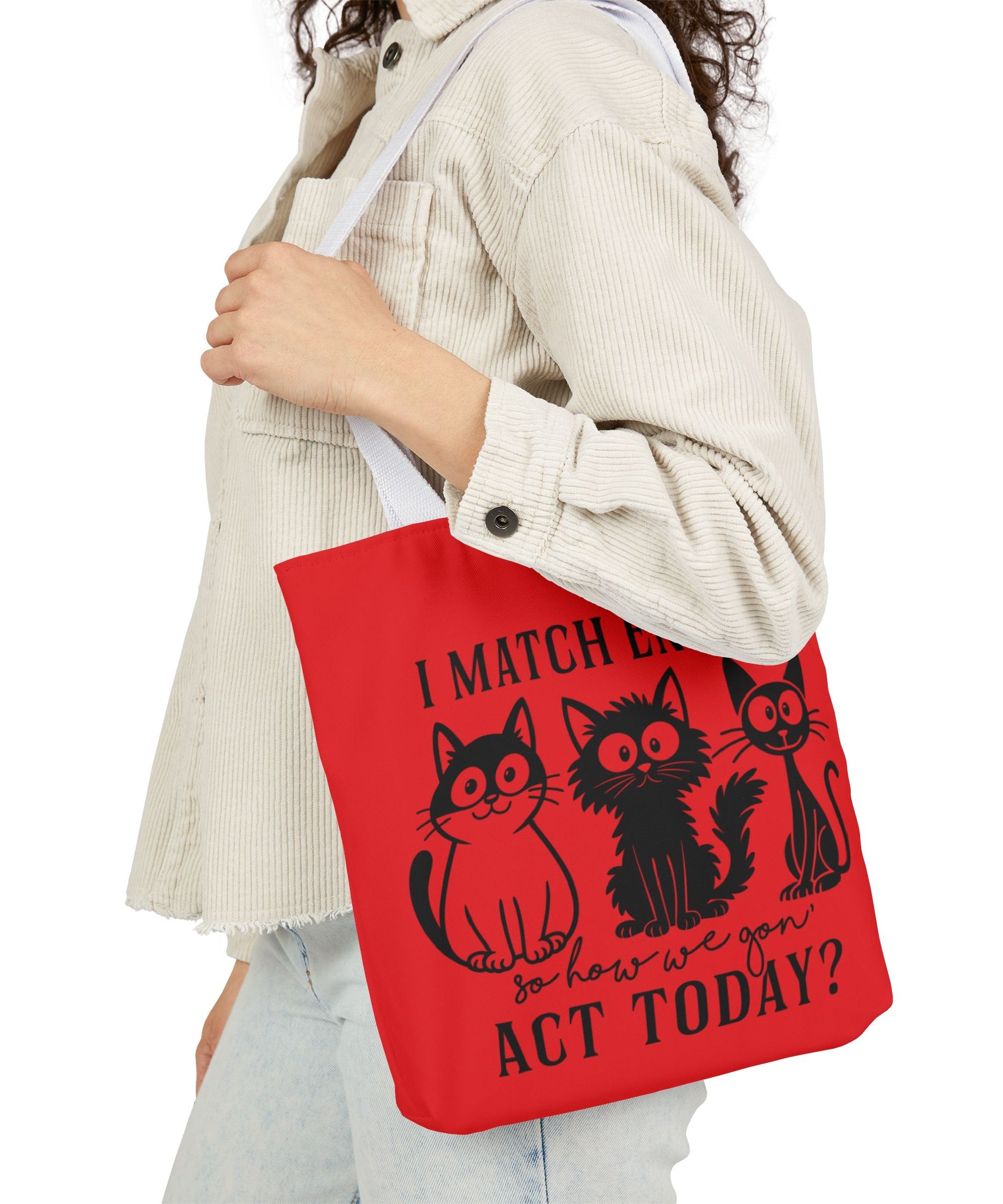 Cute Red Canvas Tote – Reusable Bag | Gallory Hive