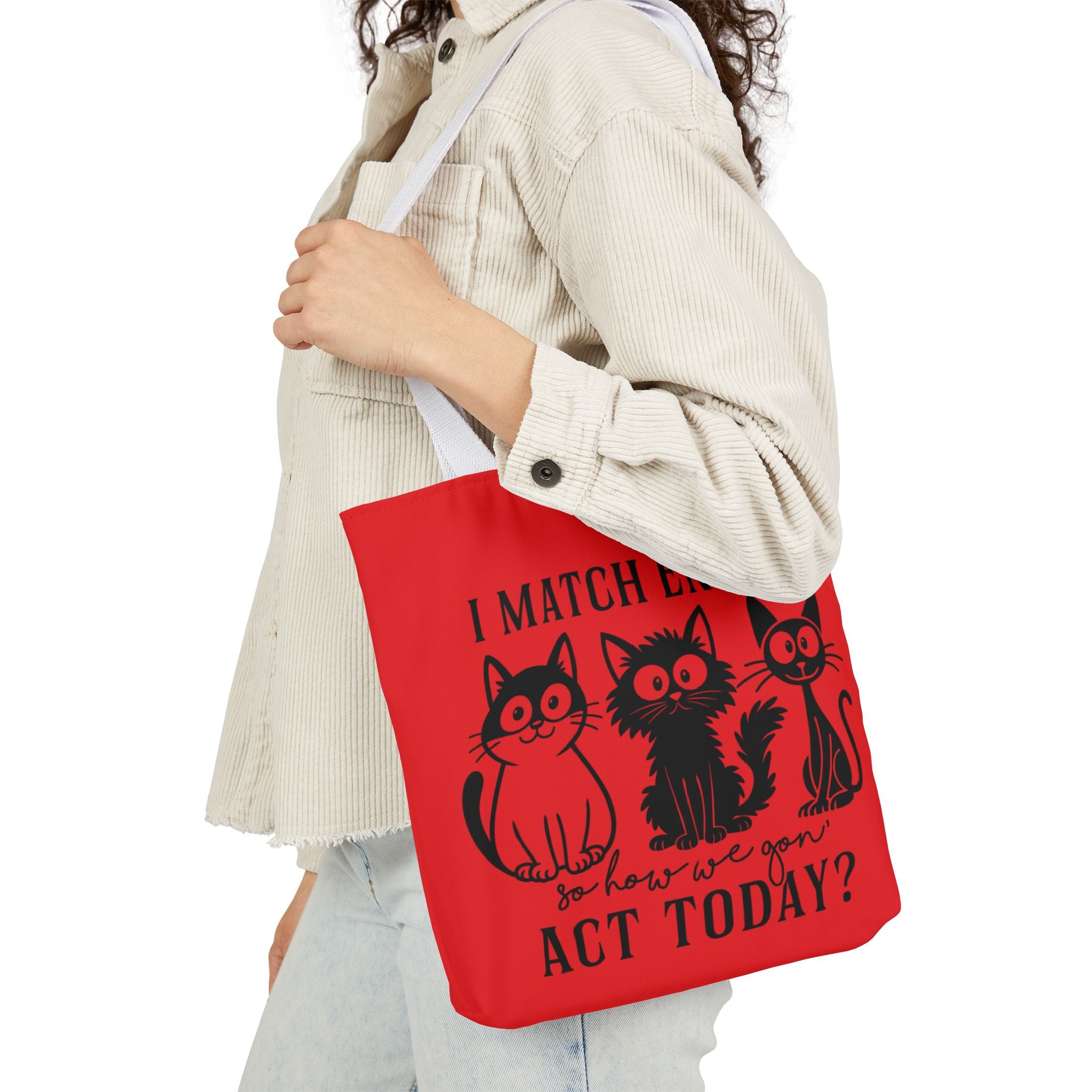 Cute Red Canvas Tote – Reusable Bag | Gallory Hive