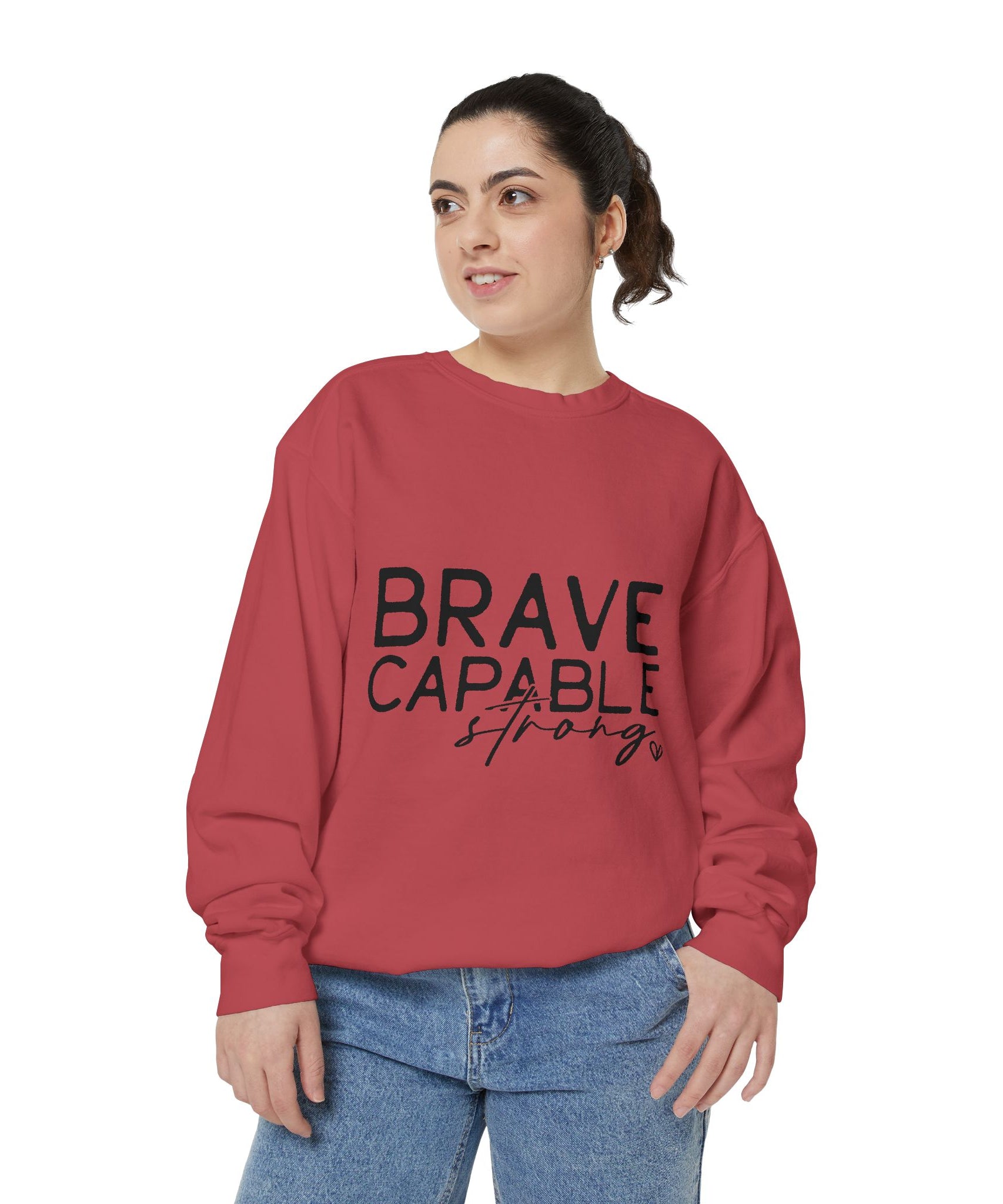 Minimalist Brave Capable Strong Crewneck Sweatshirt