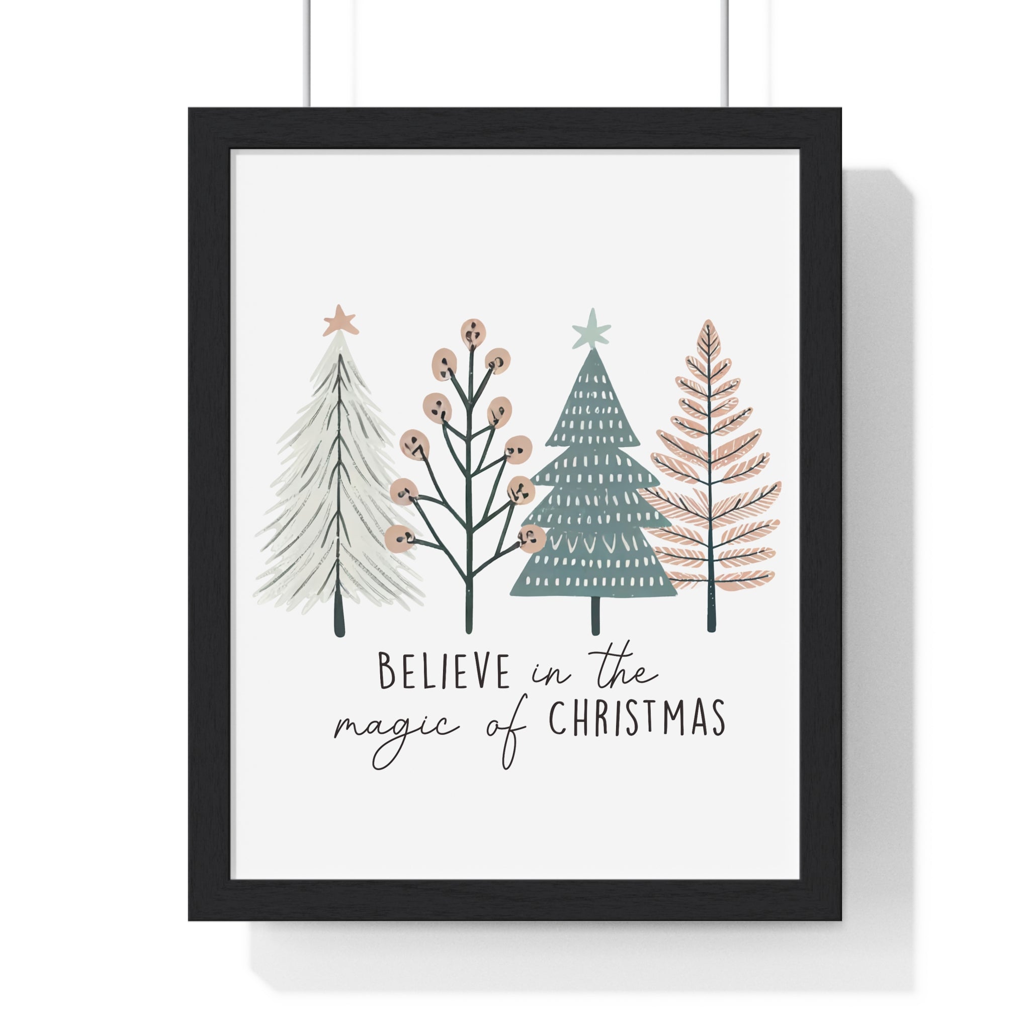 Framed Christmas Wall Decor – Believe Sign | Gallory Hive