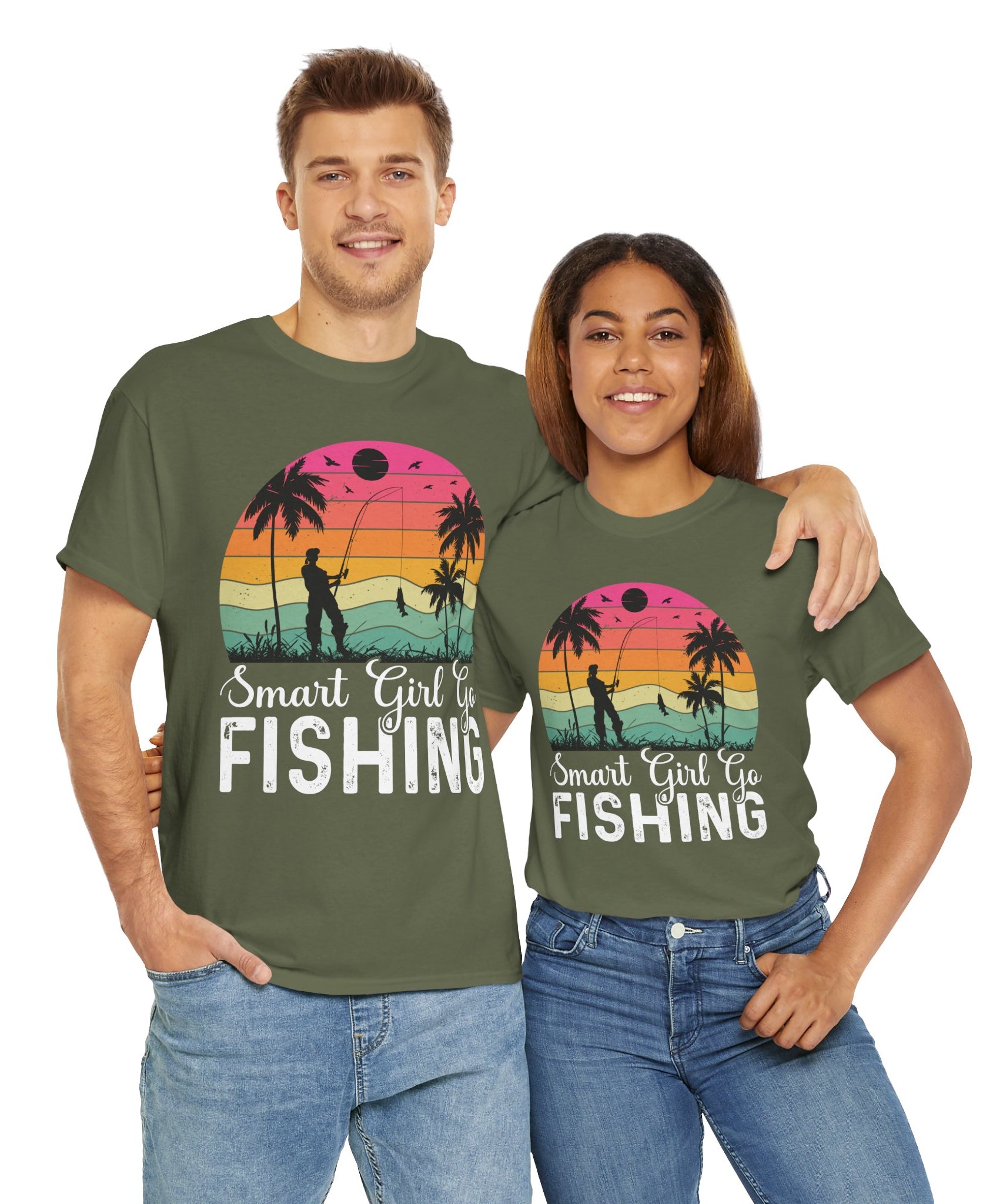 Retro Fisherwoman Graphic Shirt