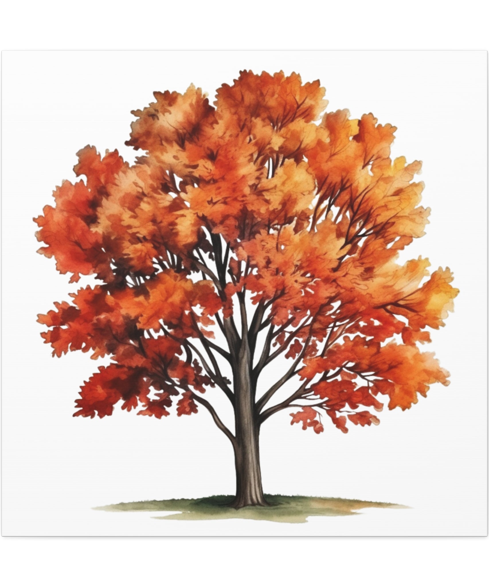 Autumn Tree Art – Amber Crown Wall Canvas | Gallory Hive