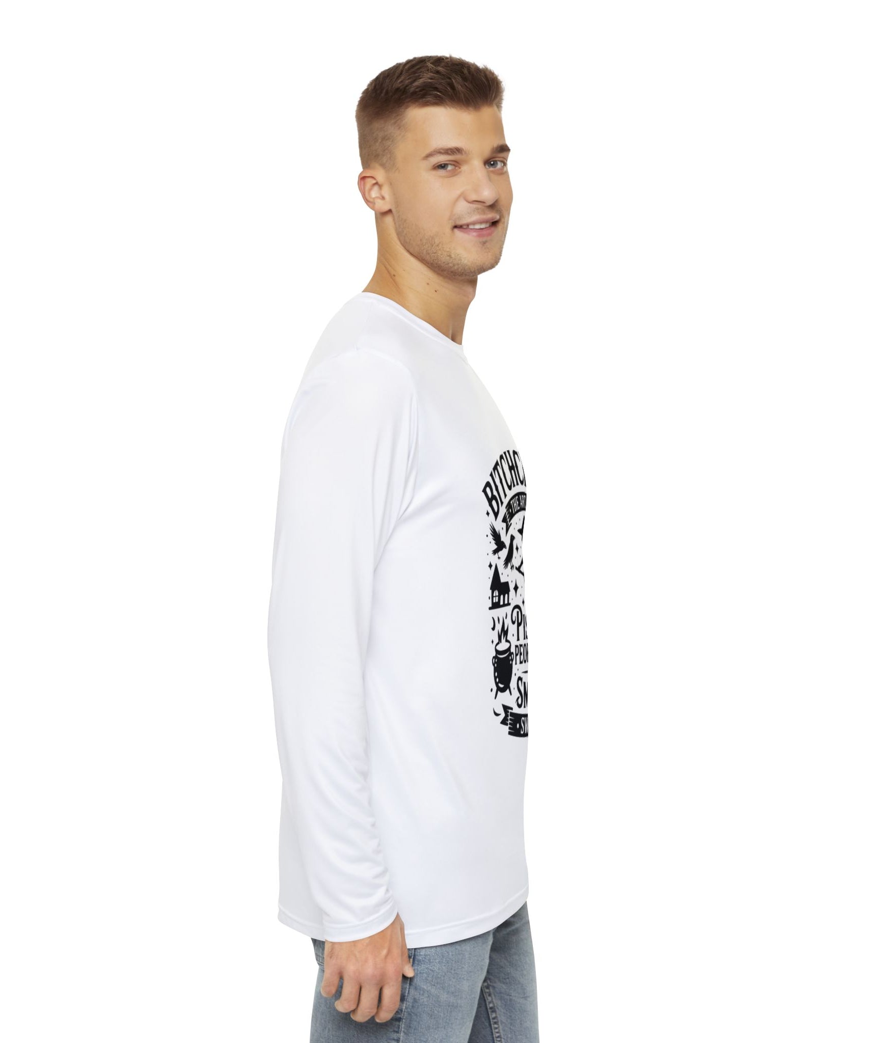 Men's Long Sleeve Shirt - Bitchcraft Design, Perfect for Witchy Vibes, Occult Lovers, Casual Wear, Halloween, Gifts