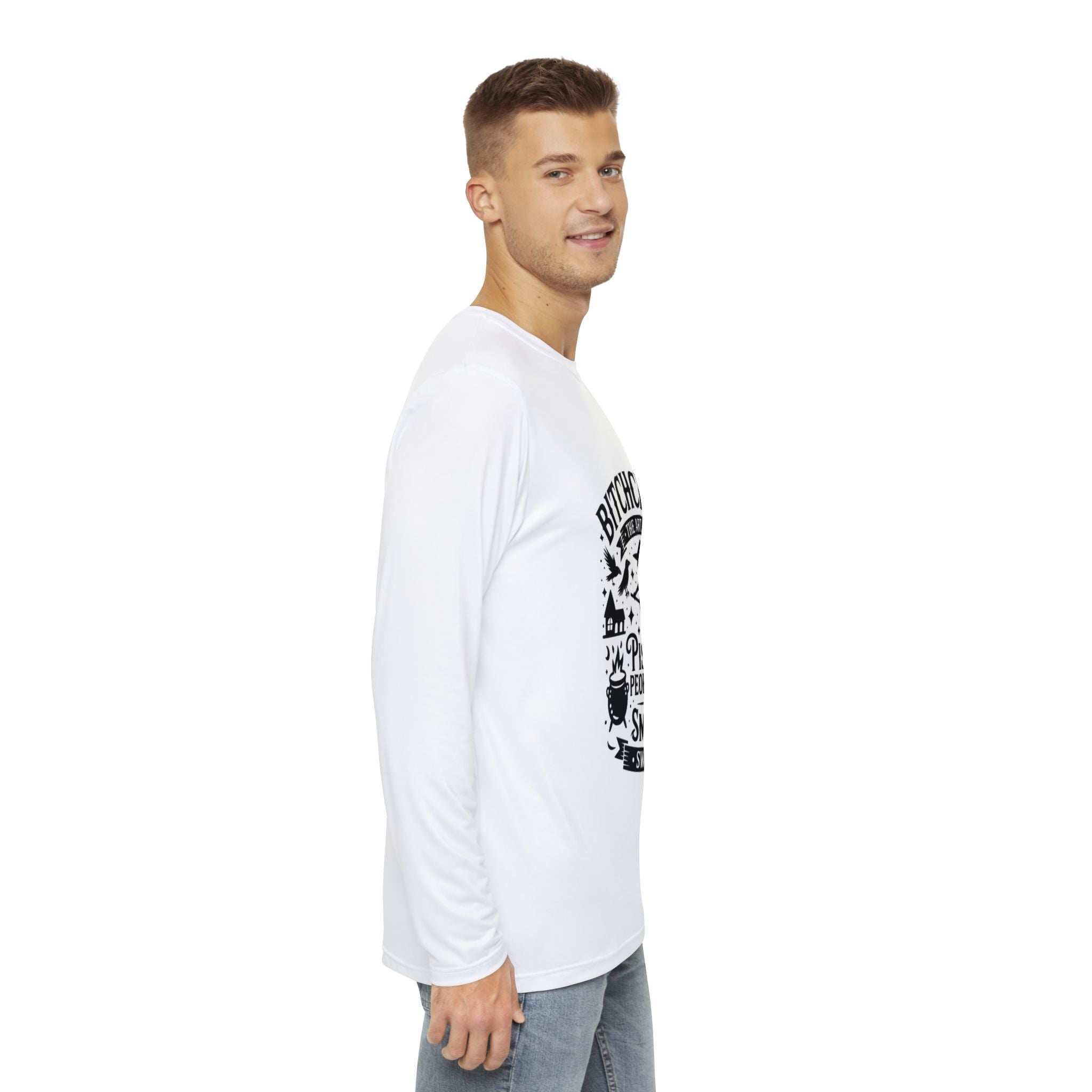 Men's Long Sleeve Shirt - Bitchcraft Design, Perfect for Witchy Vibes, Occult Lovers, Casual Wear, Halloween, Gifts