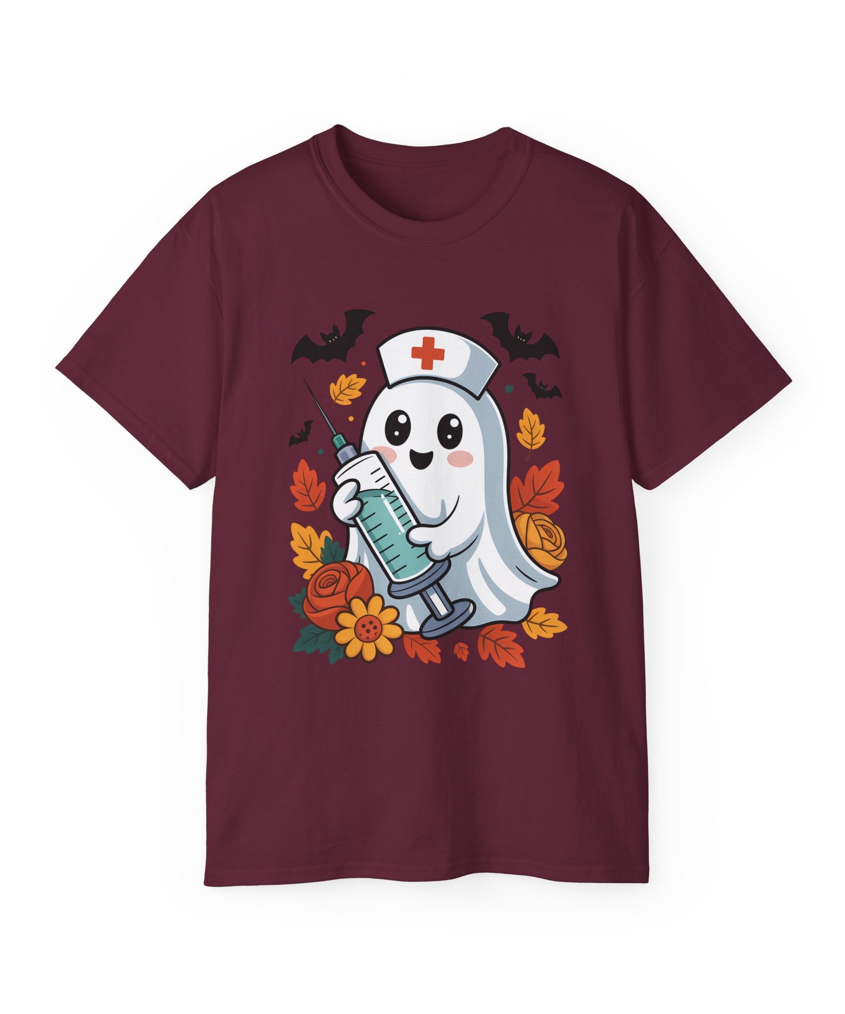 Halloween Nurse Ghost T-Shirt - Spooky Season Style | Gallory Hive