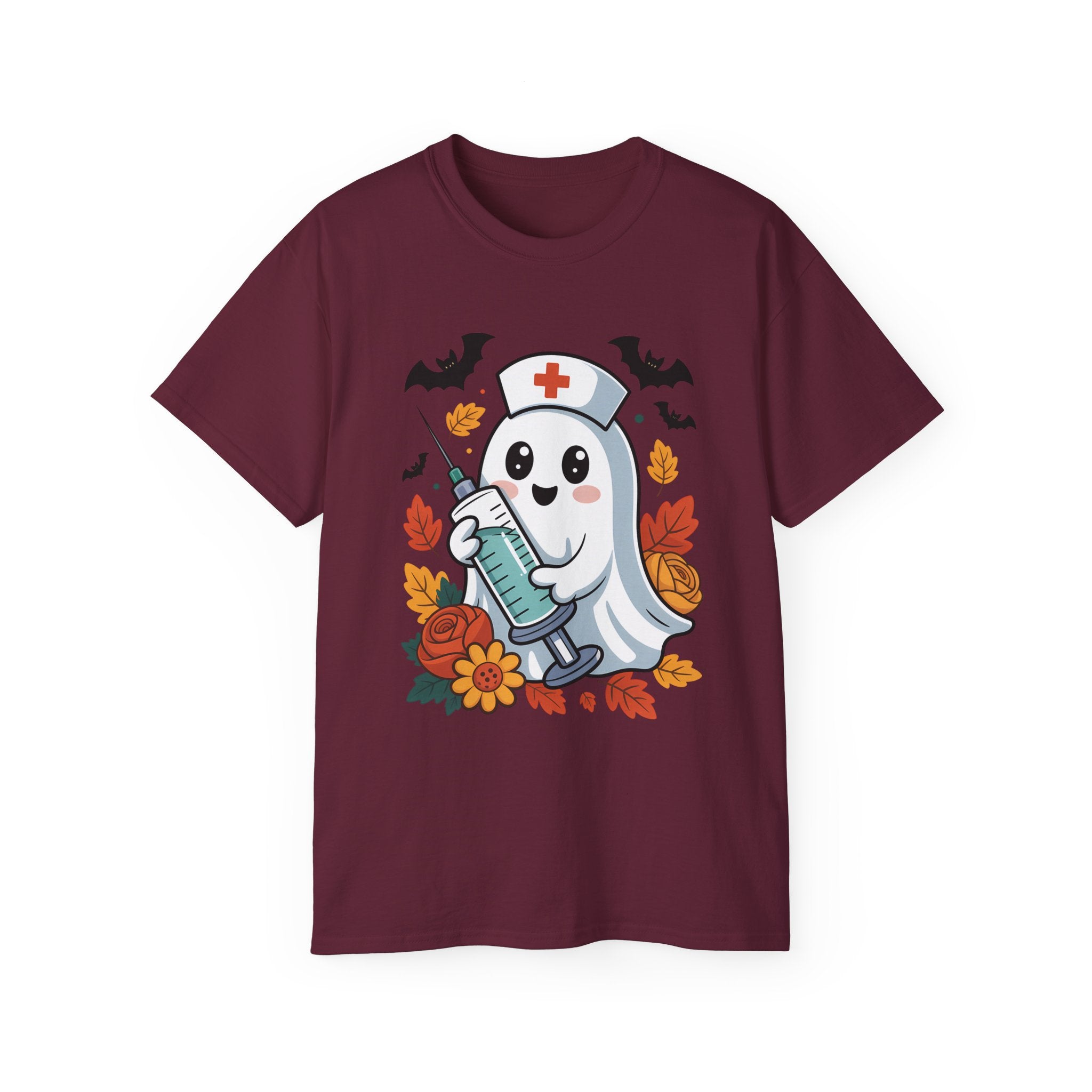 Halloween Nurse Ghost T-Shirt - Spooky Season Style | Gallory Hive